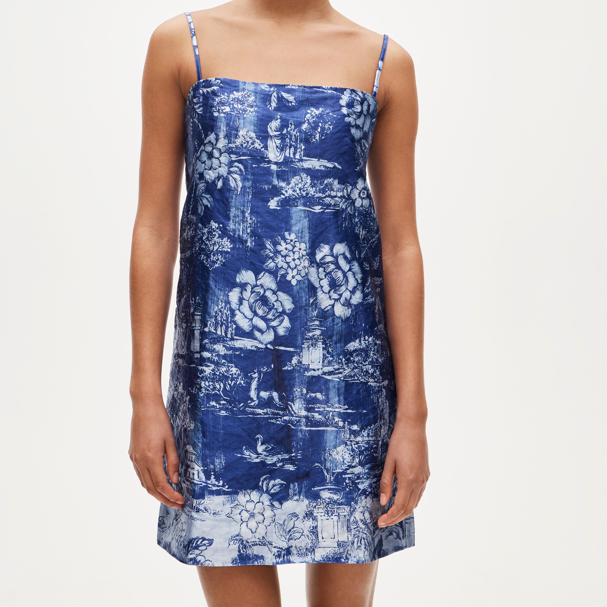 Collection shift dress in garden toile&ndash;print memory satin - image 3