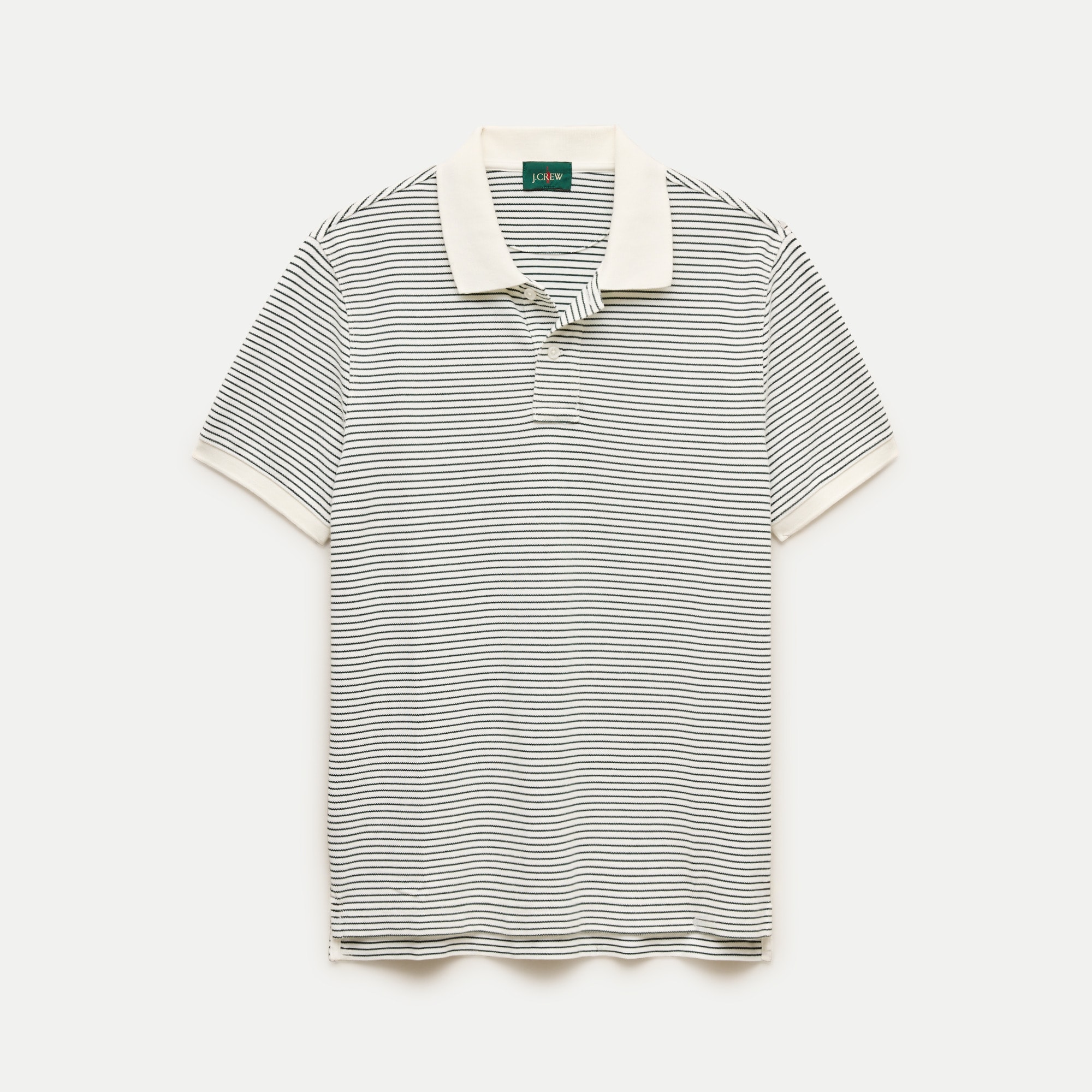 Washed piqué polo shirt in stripe