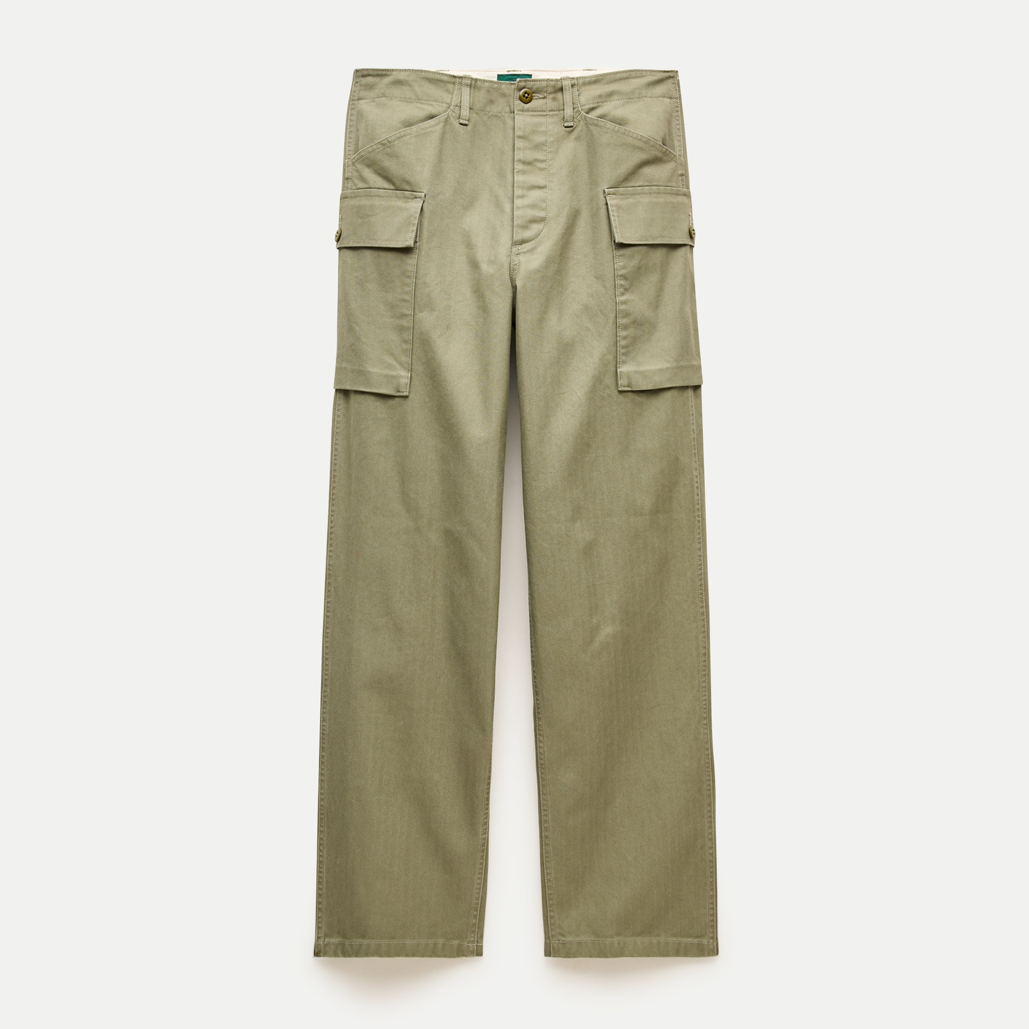 Utility cargo pant in herringbone cotton