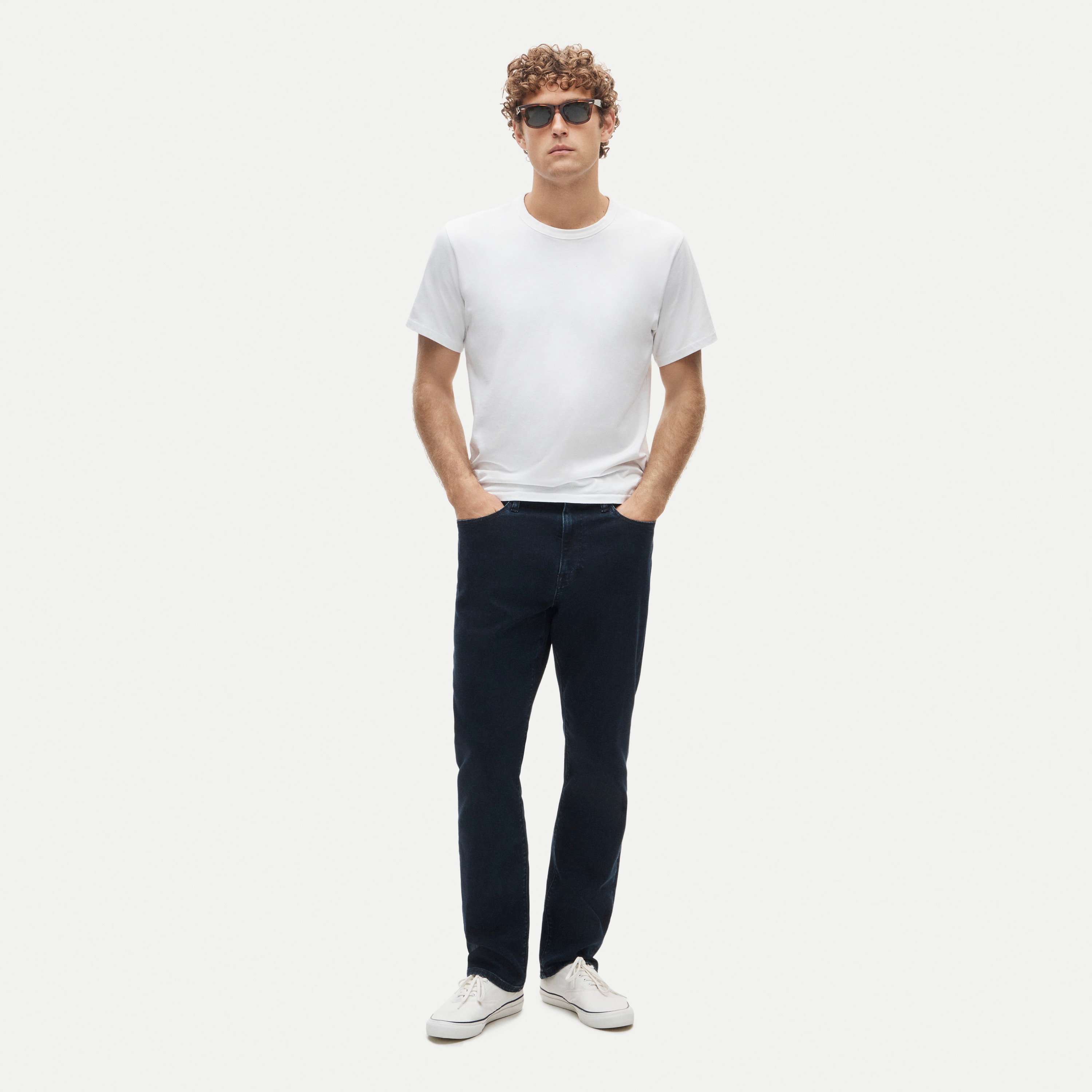Athletic Straight-fit stretch jean in deep lake wash - thumbnail 2