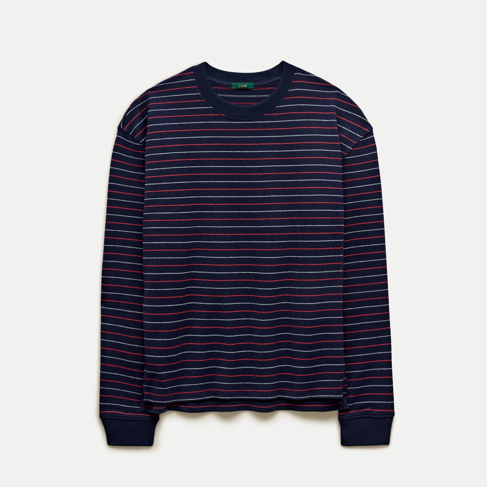 Long-sleeve crewneck in striped maritime jersey - thumbnail 3