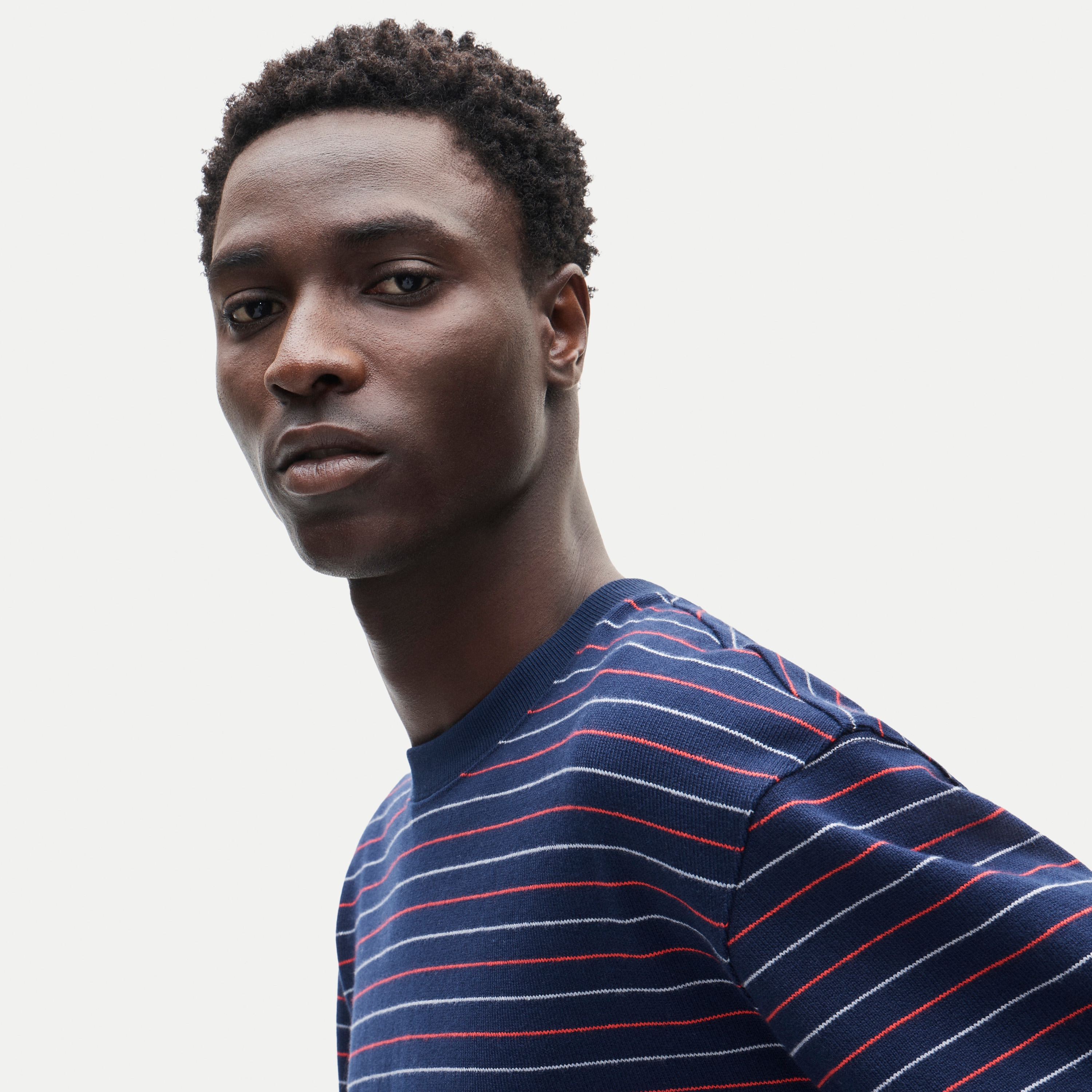 Long-sleeve crewneck in striped maritime jersey - thumbnail 4