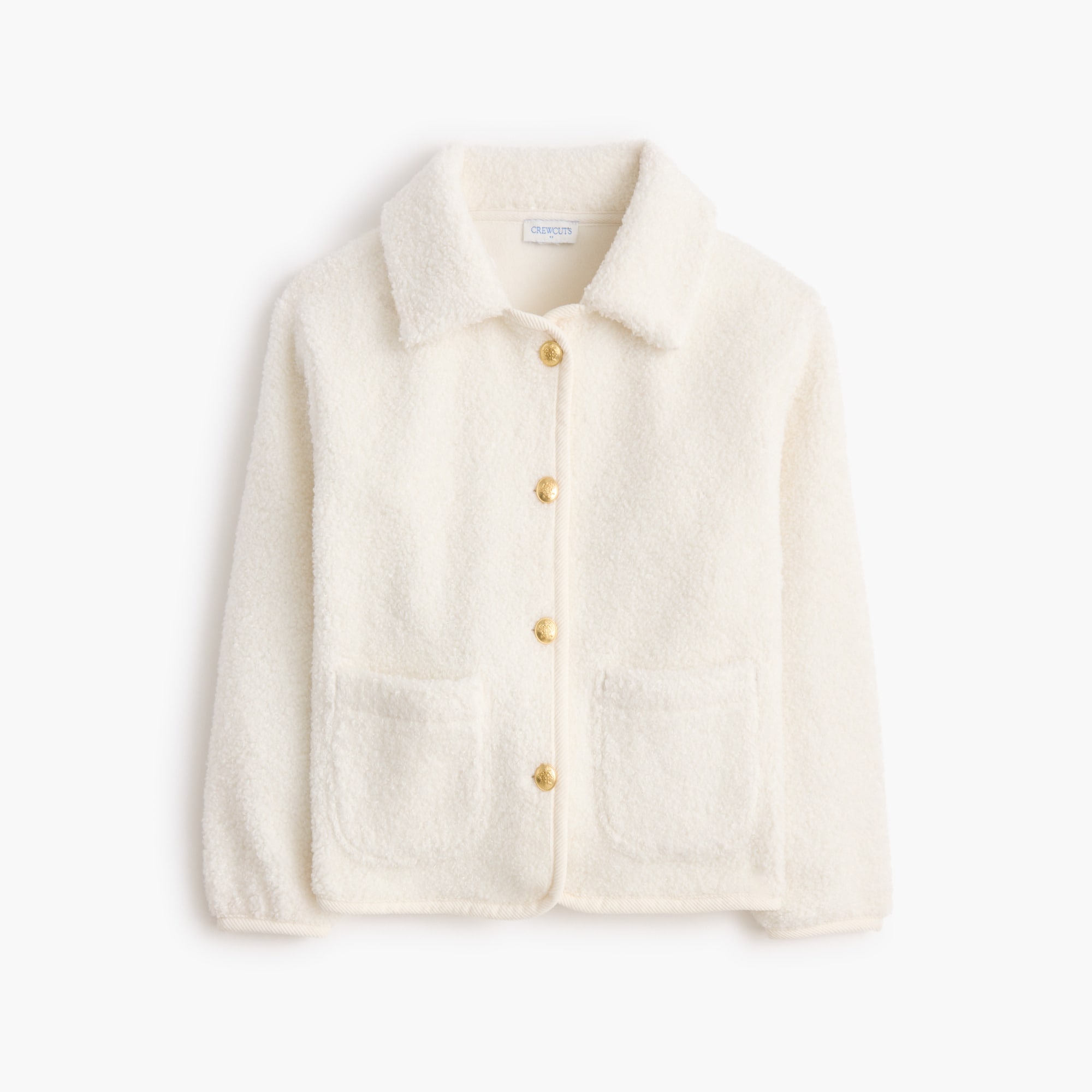 Girls' collared Sherpa jacket