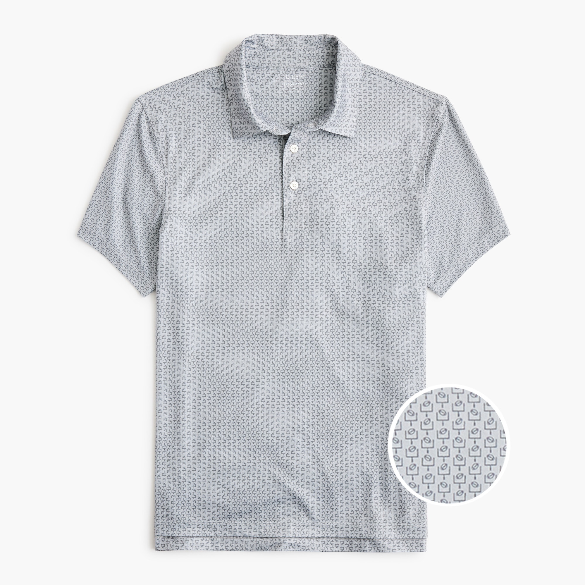 Printed performance polo shirt