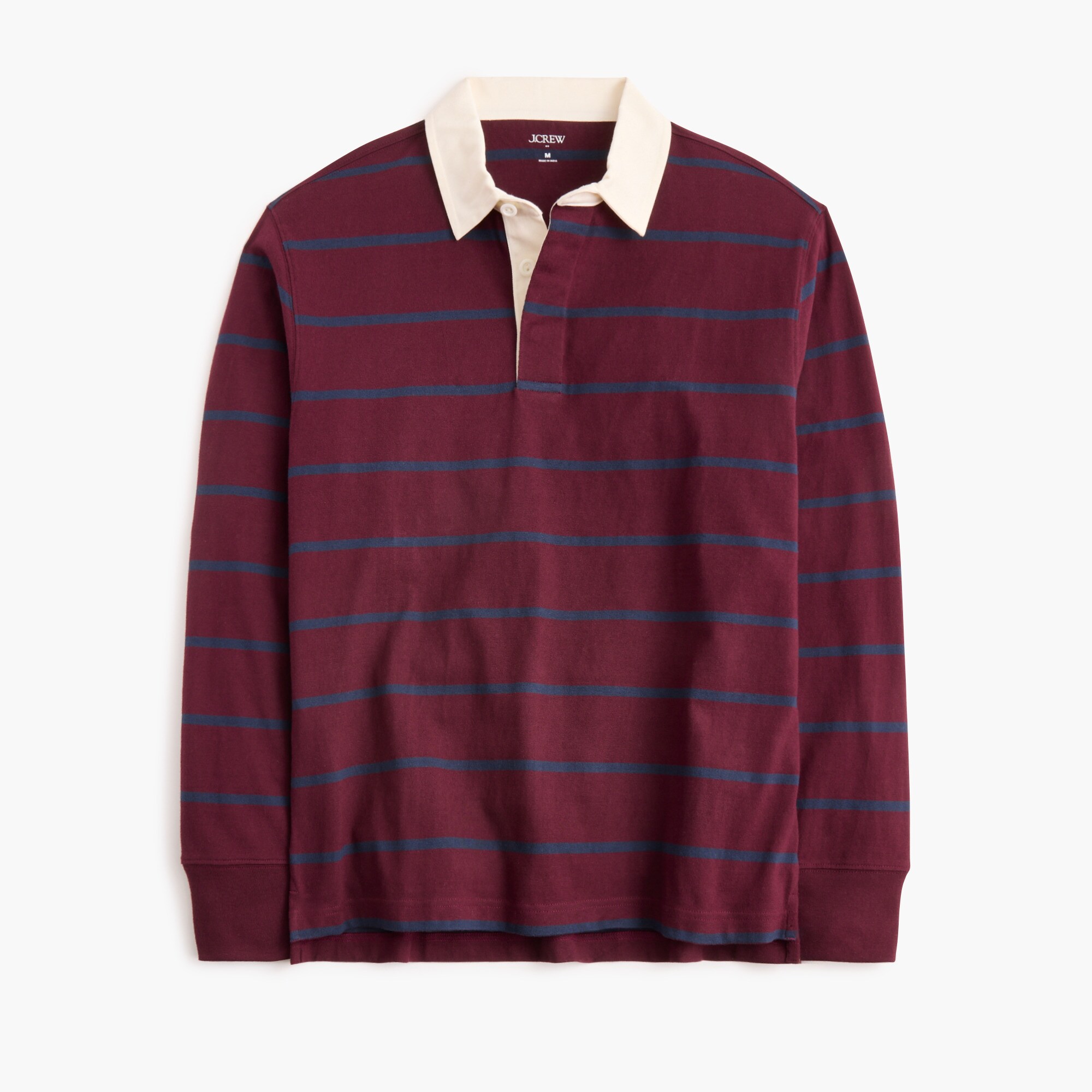 100% cotton striped rugby shirt