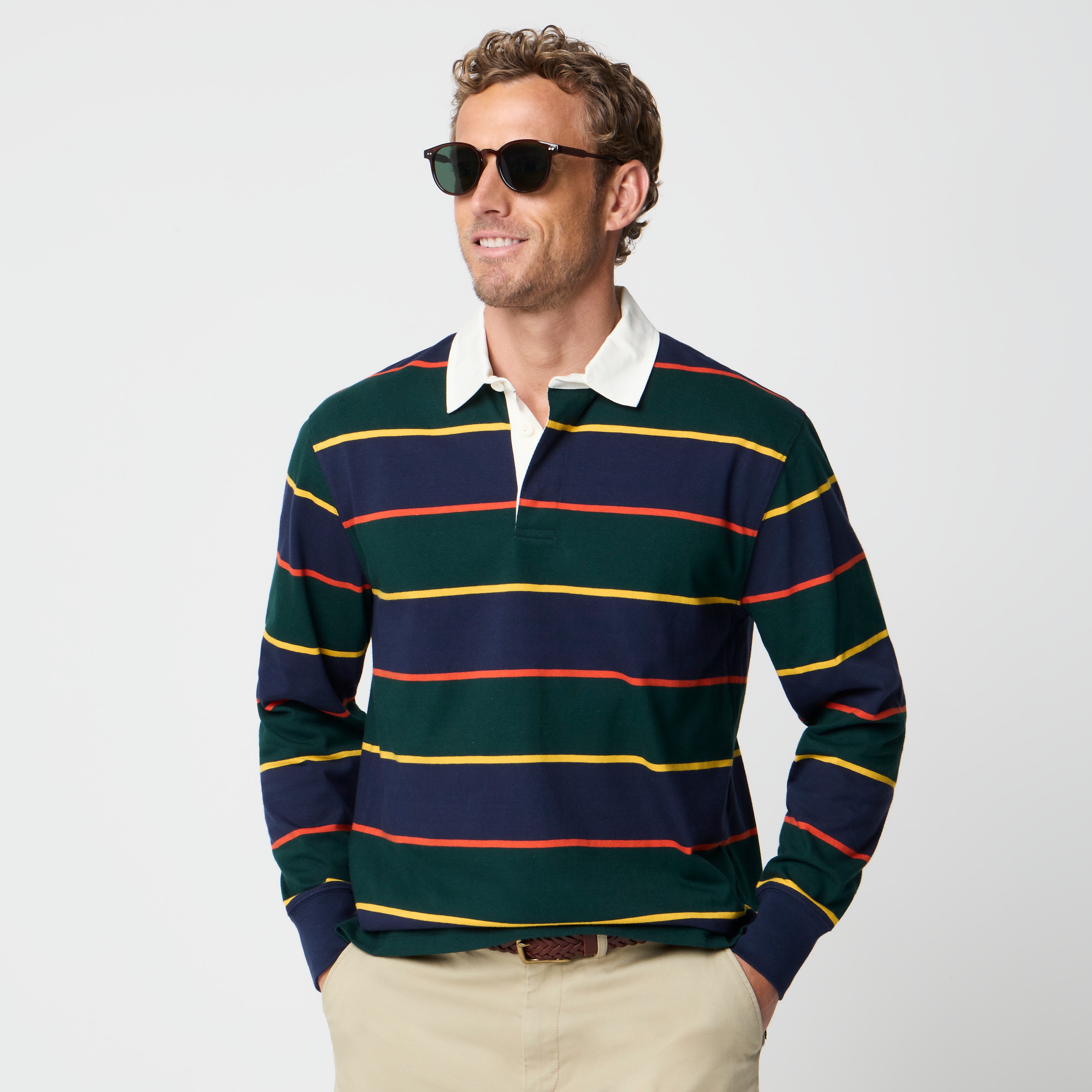 100% Cotton Striped Rugby Shirt For Men | Factory