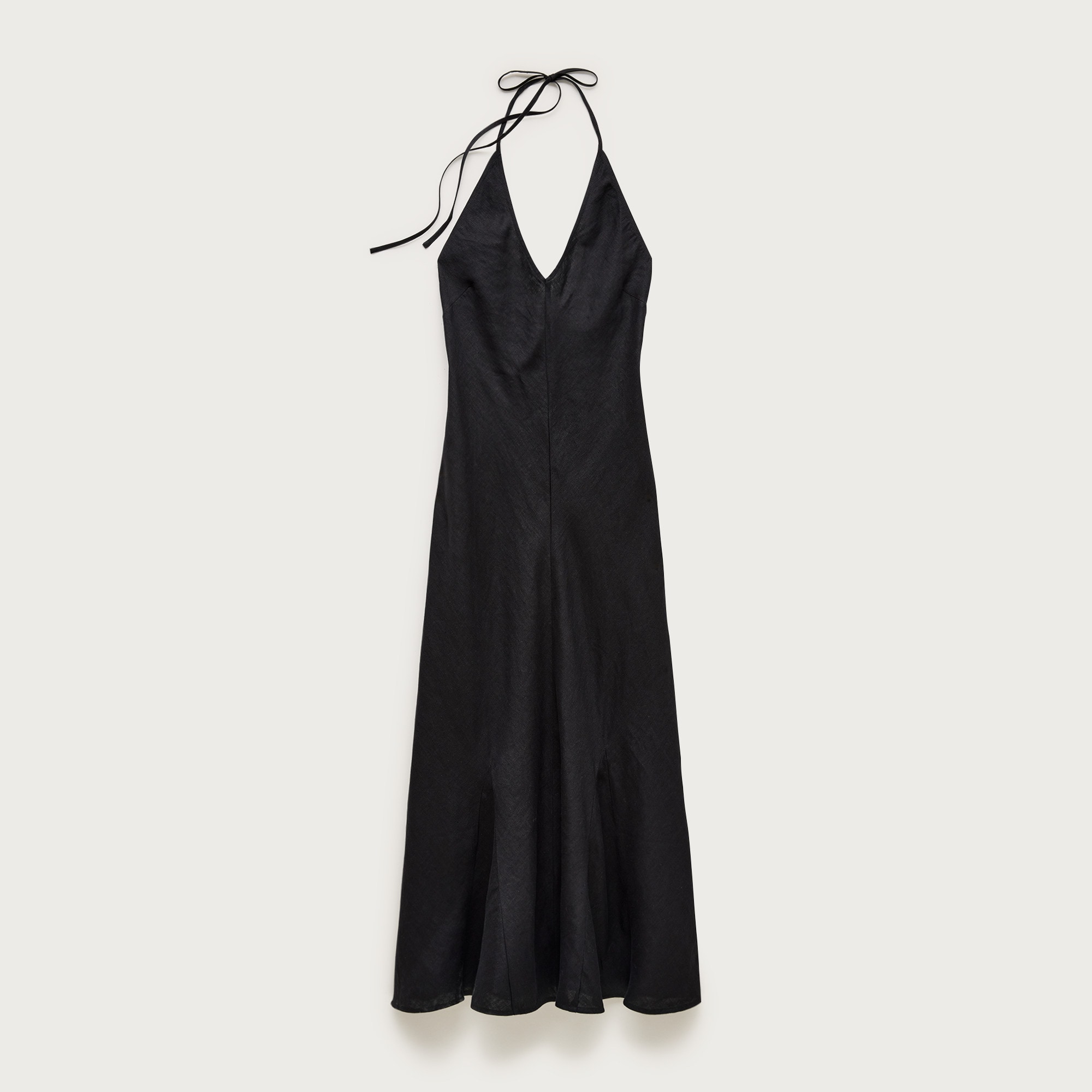 V-neck halter dress in saffron linen from J.Crew - $199