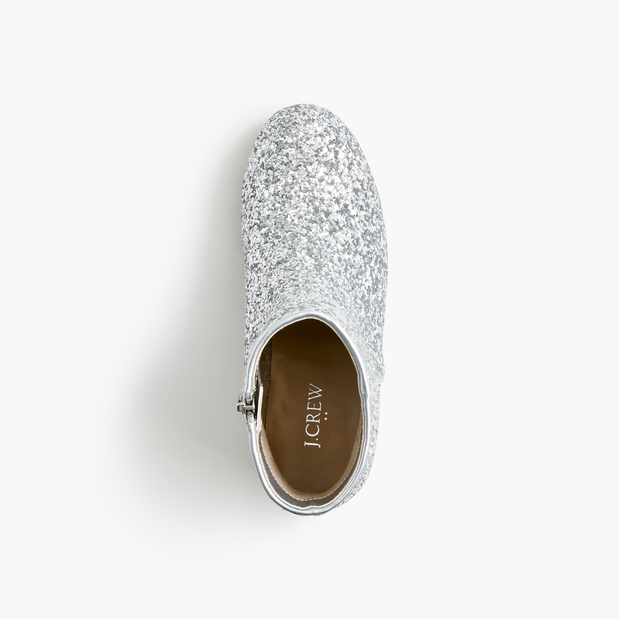Girls' glitter mini-heel boots