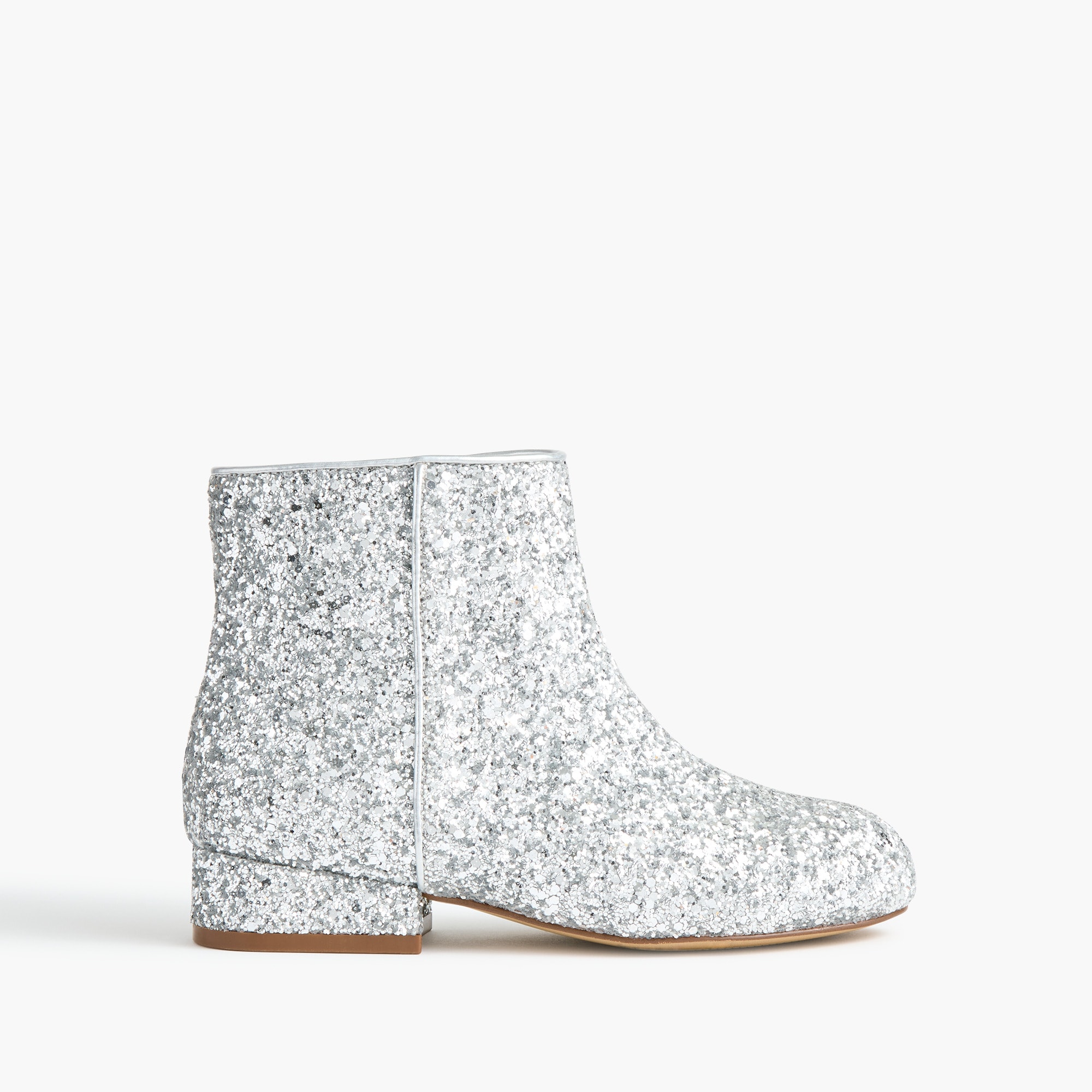 Girls' glitter mini-heel boots