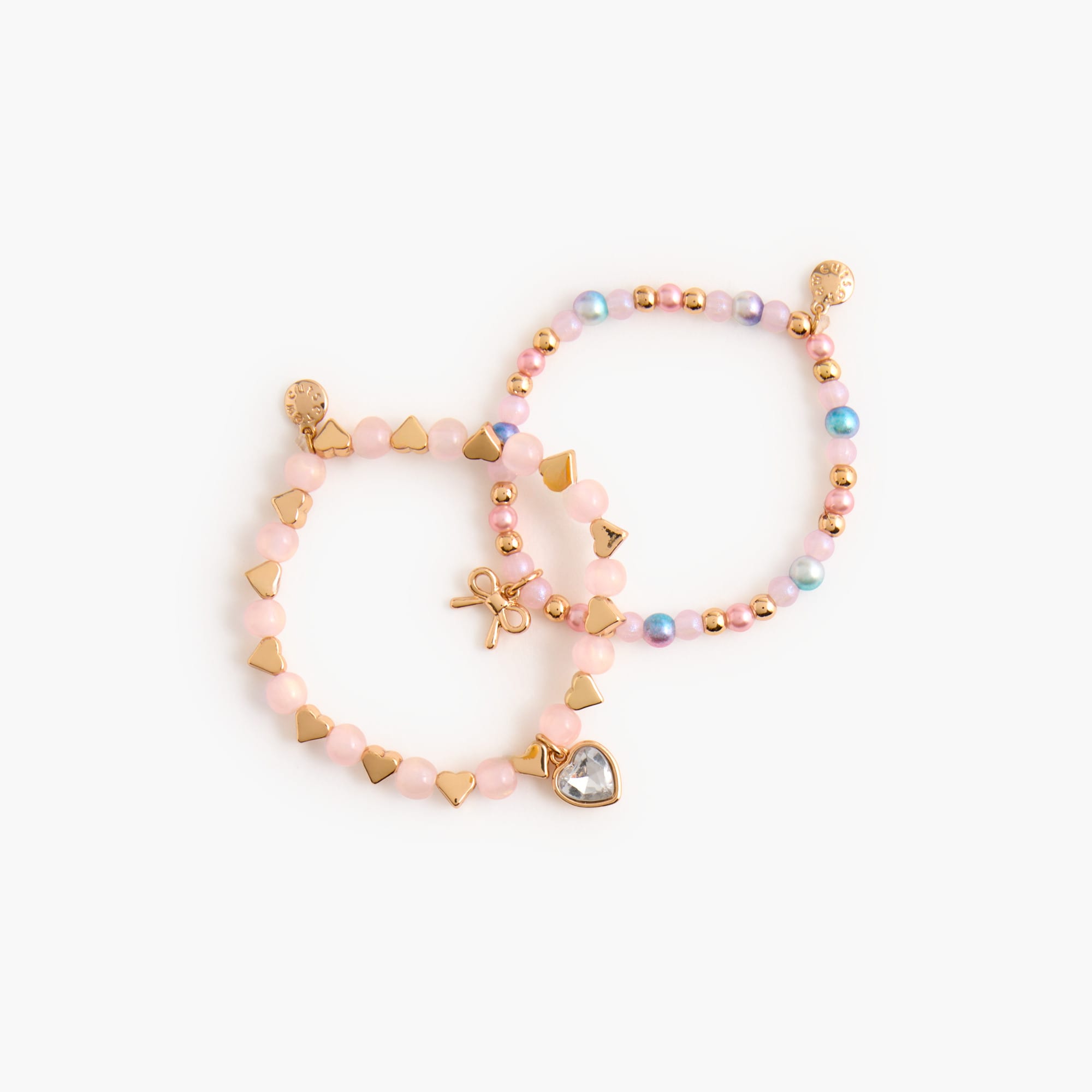 Girls' gem beaded bracelets set-of-two