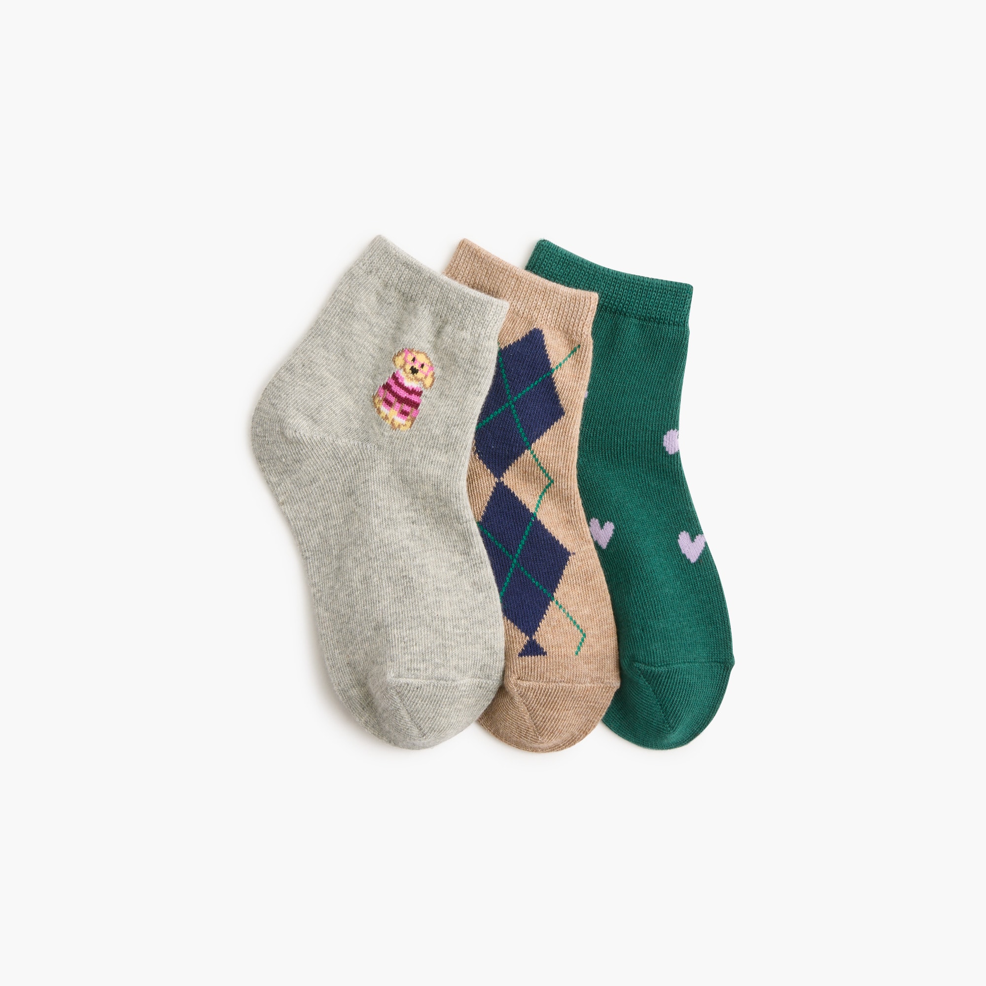 Girls' back-to-school socks three-pack