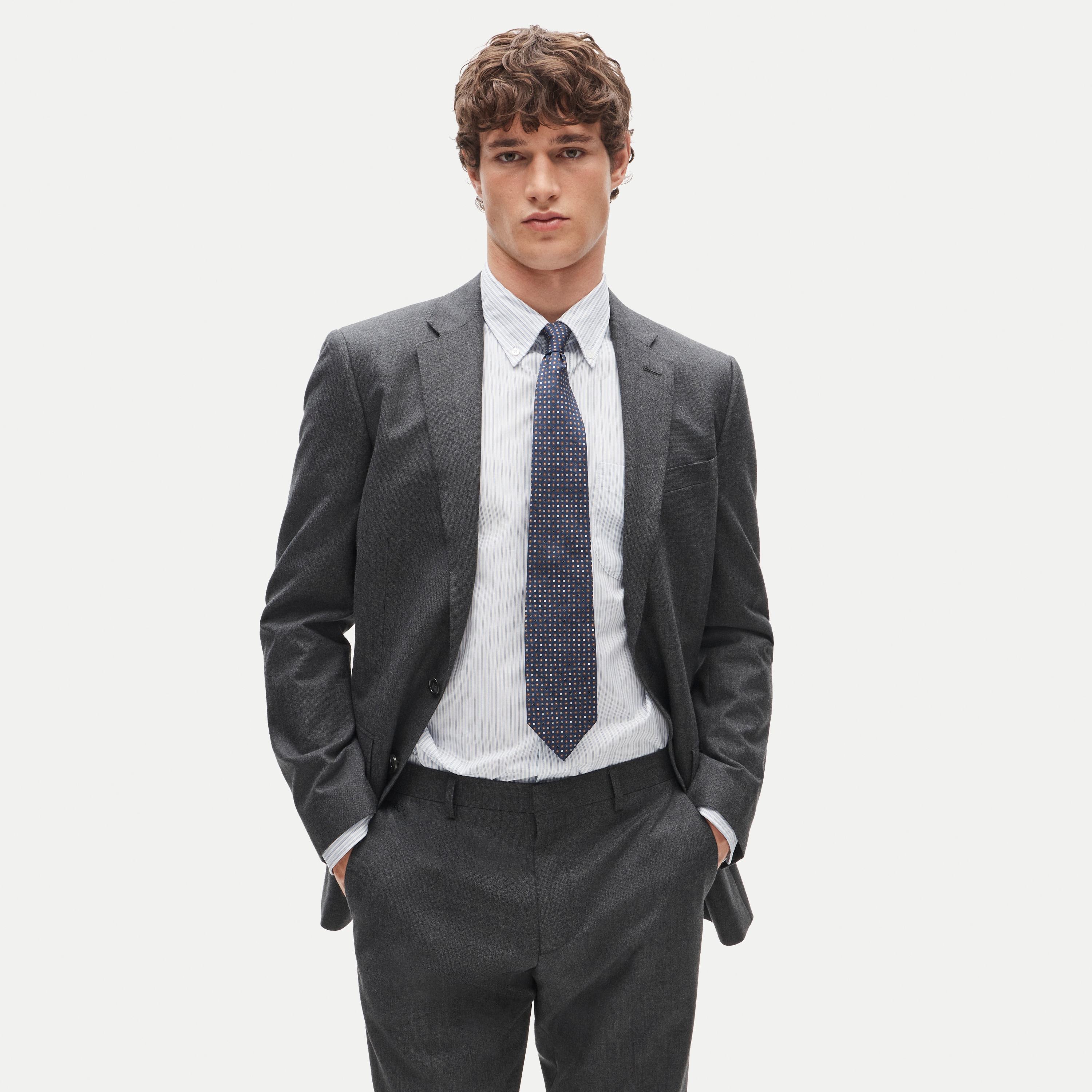 Ludlow Slim-fit suit jacket in English cotton-wool blend - thumbnail 4