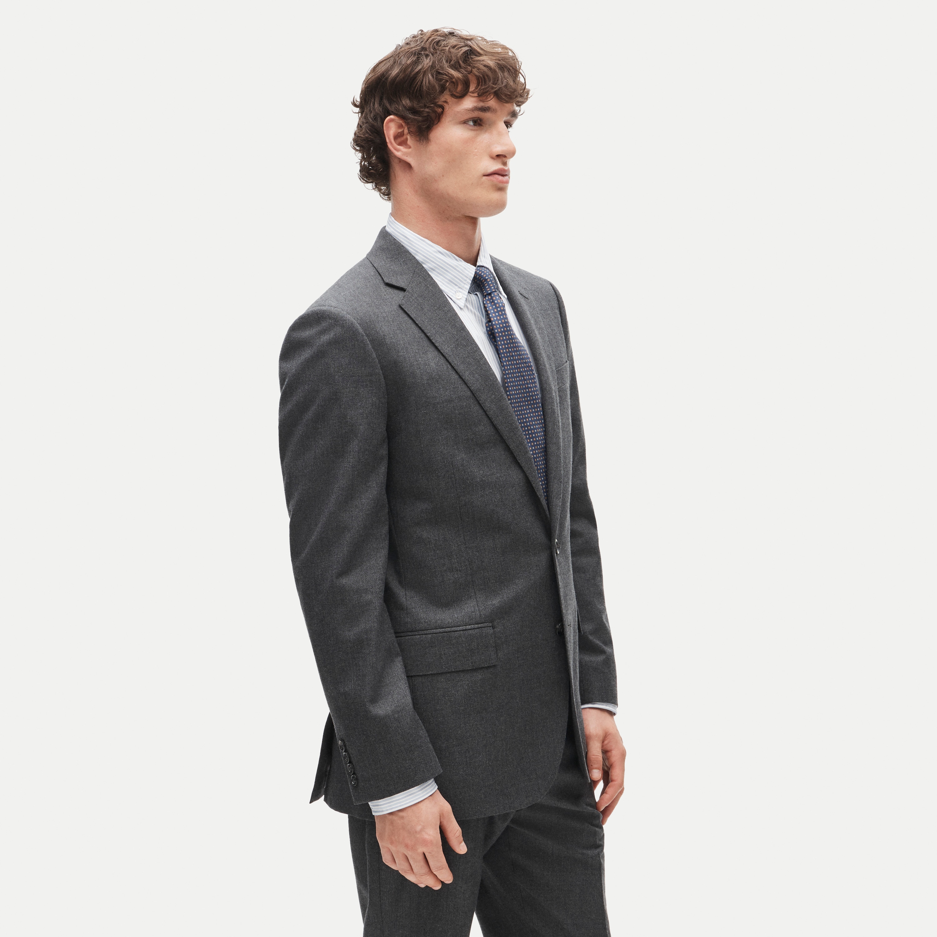 Ludlow Slim-fit suit jacket in English cotton-wool blend