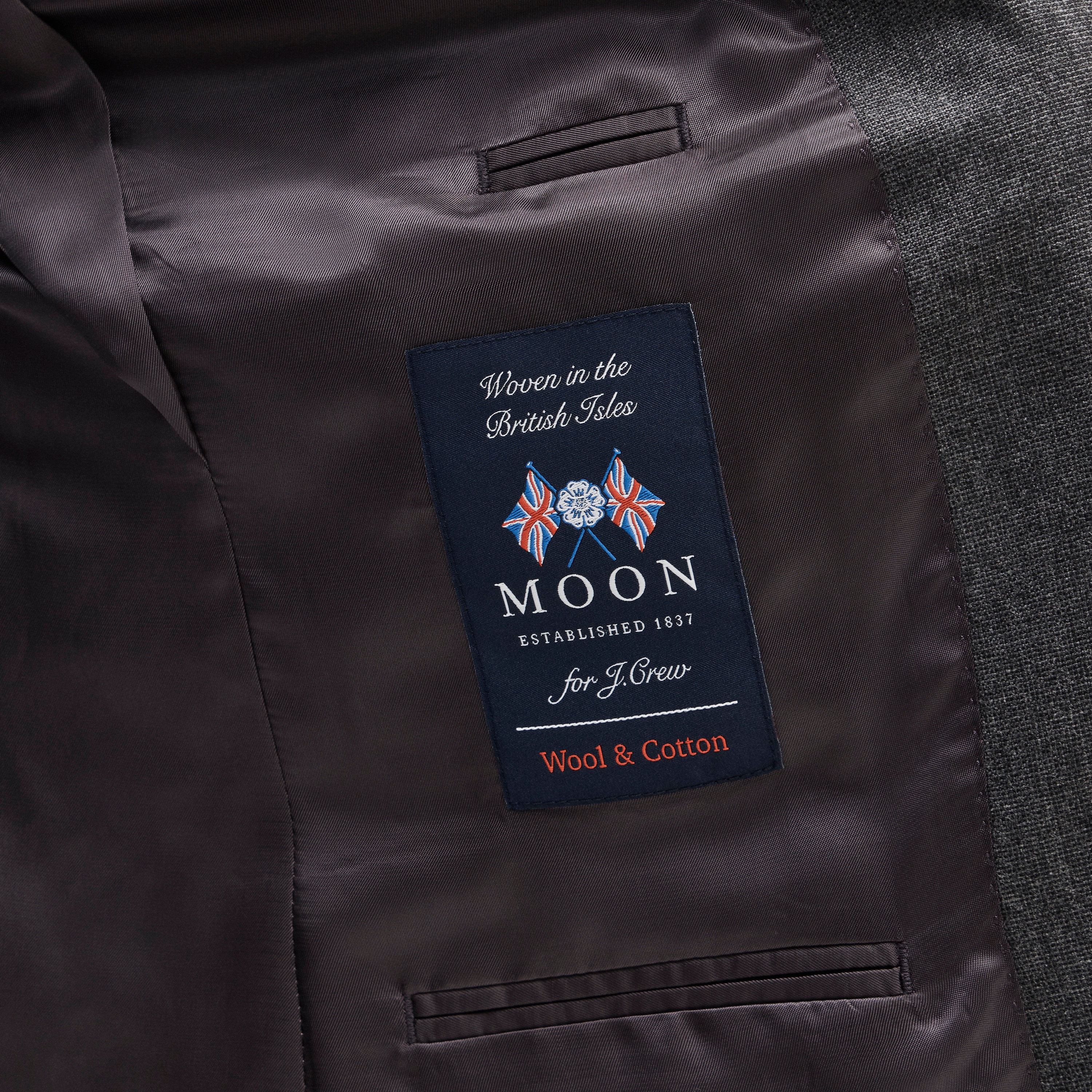 Ludlow Slim-fit suit jacket in English cotton-wool blend