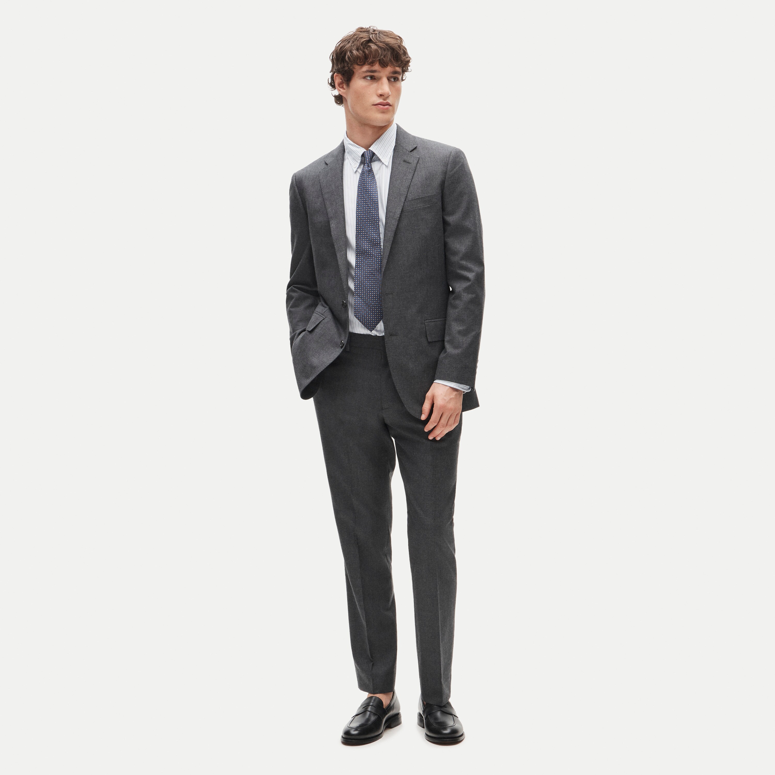 Ludlow Slim-fit suit jacket in English cotton-wool blend