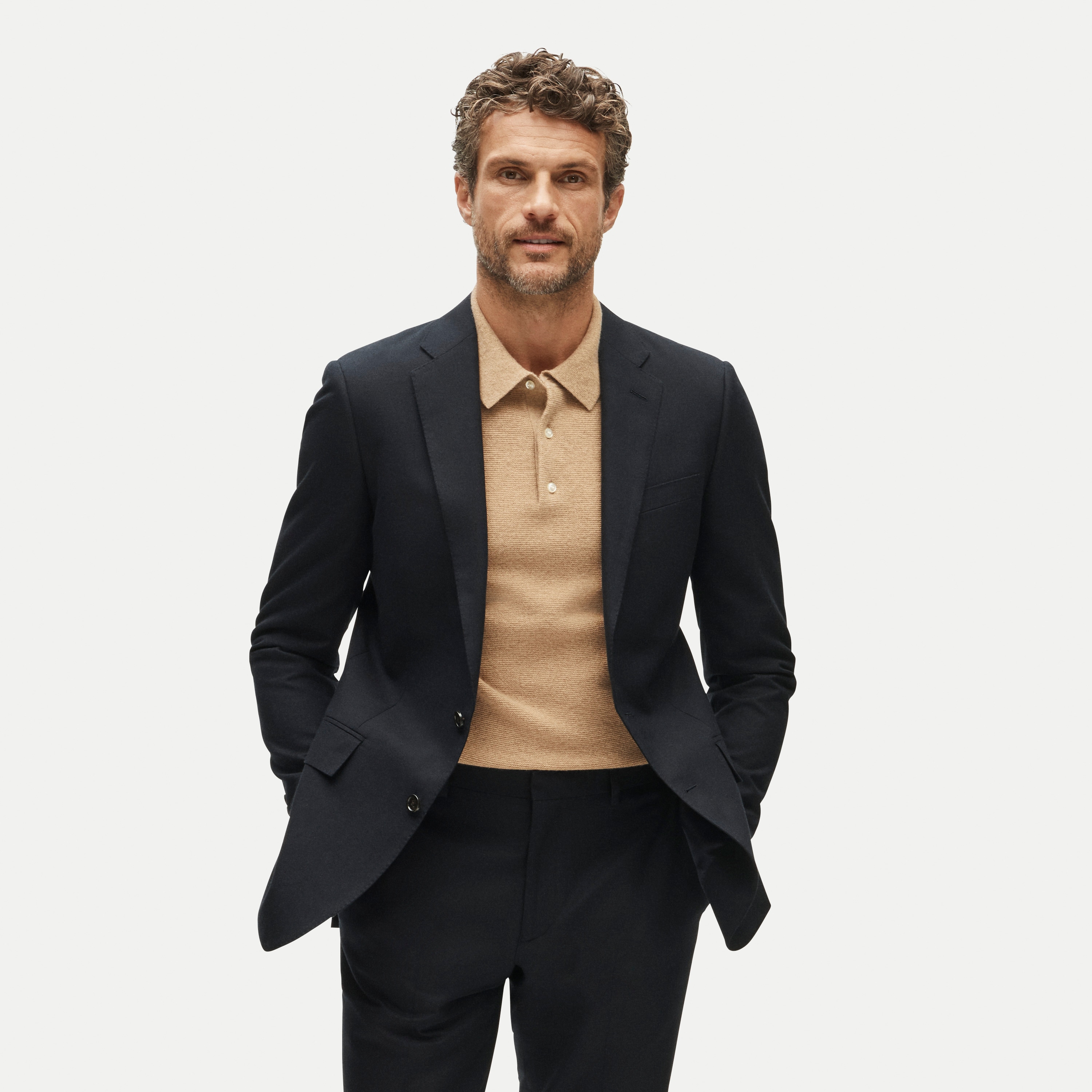 Ludlow Slim-fit suit jacket in English cotton-wool blend
