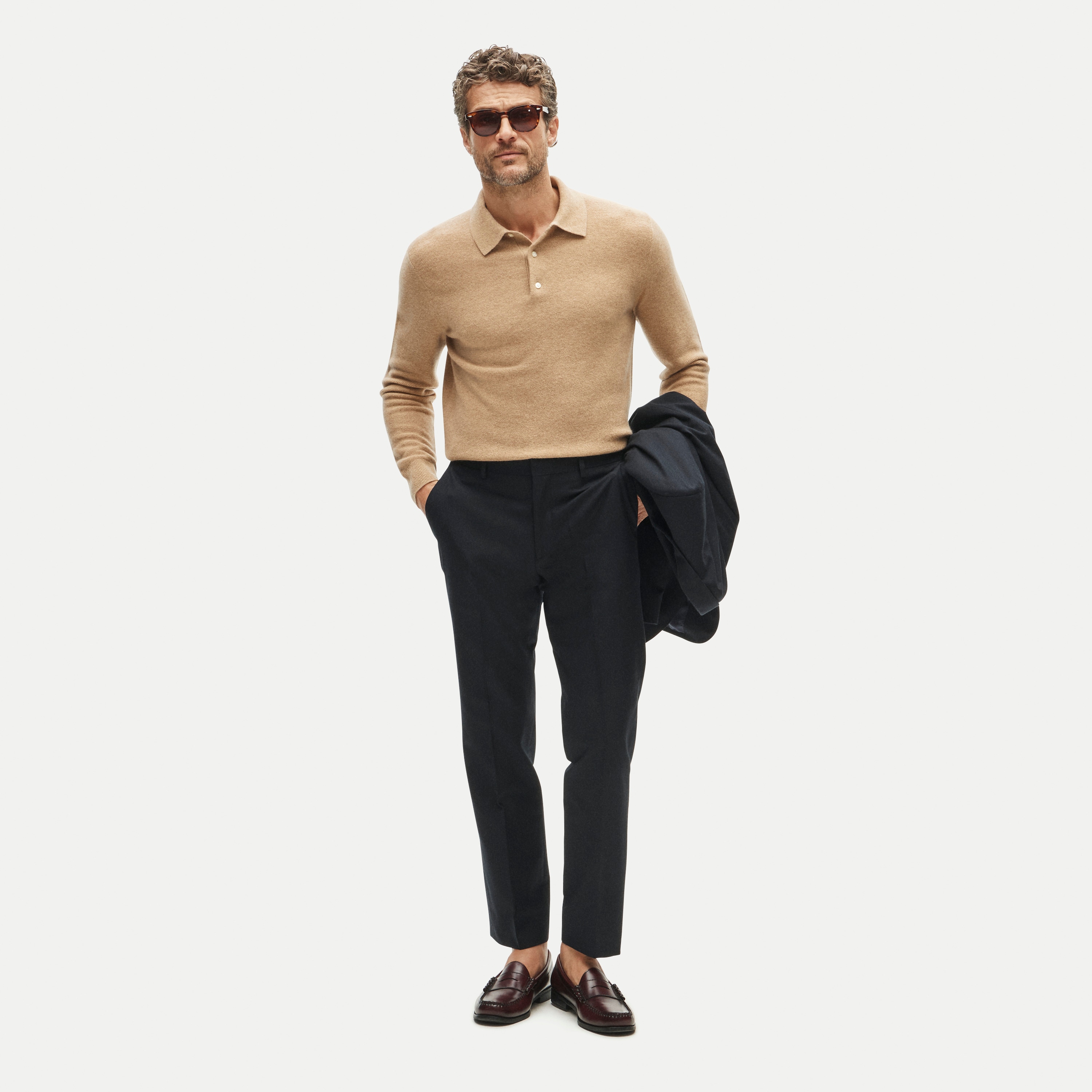 Ludlow Slim-fit suit pant in English cotton-wool blend