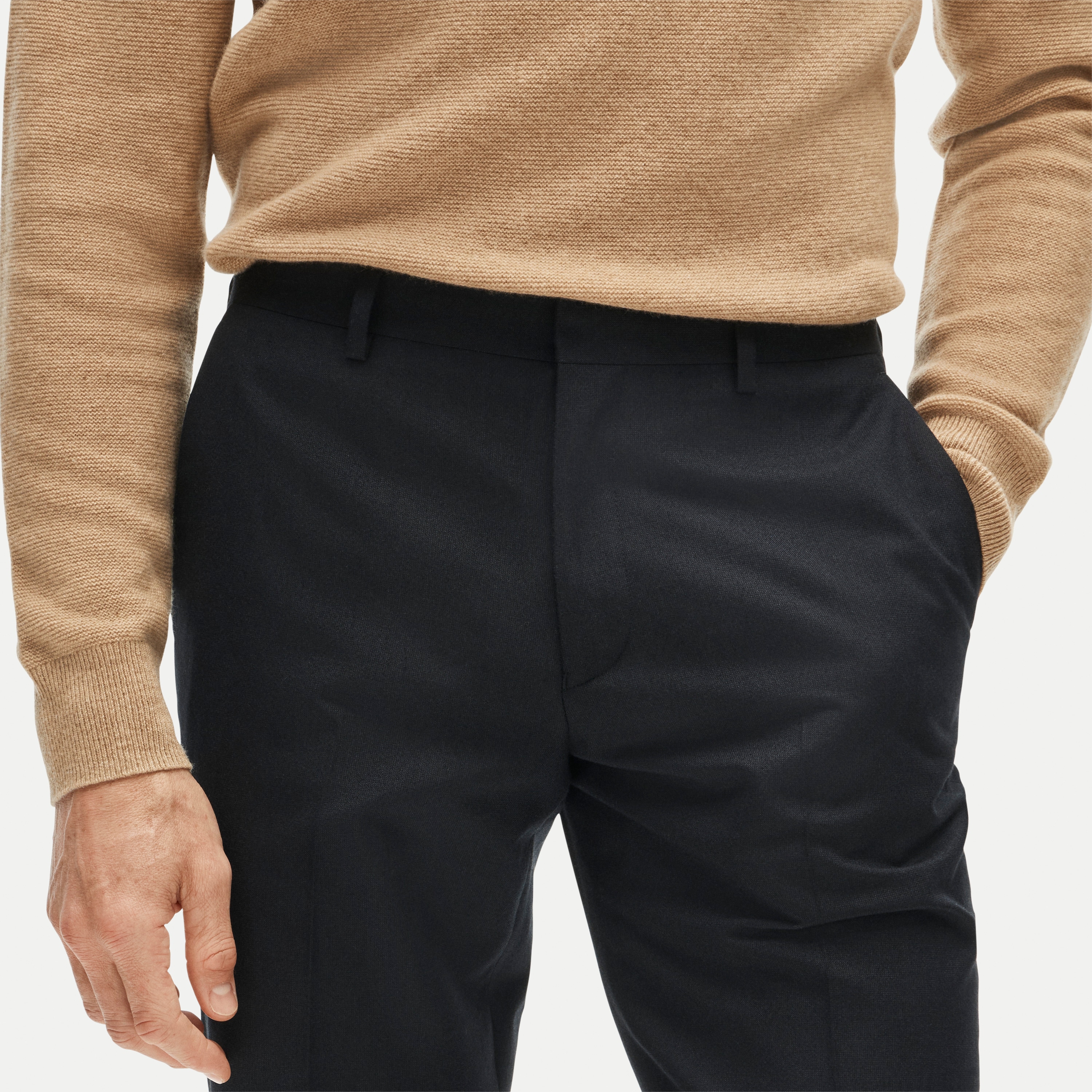 Ludlow Slim-fit suit pant in English cotton-wool blend