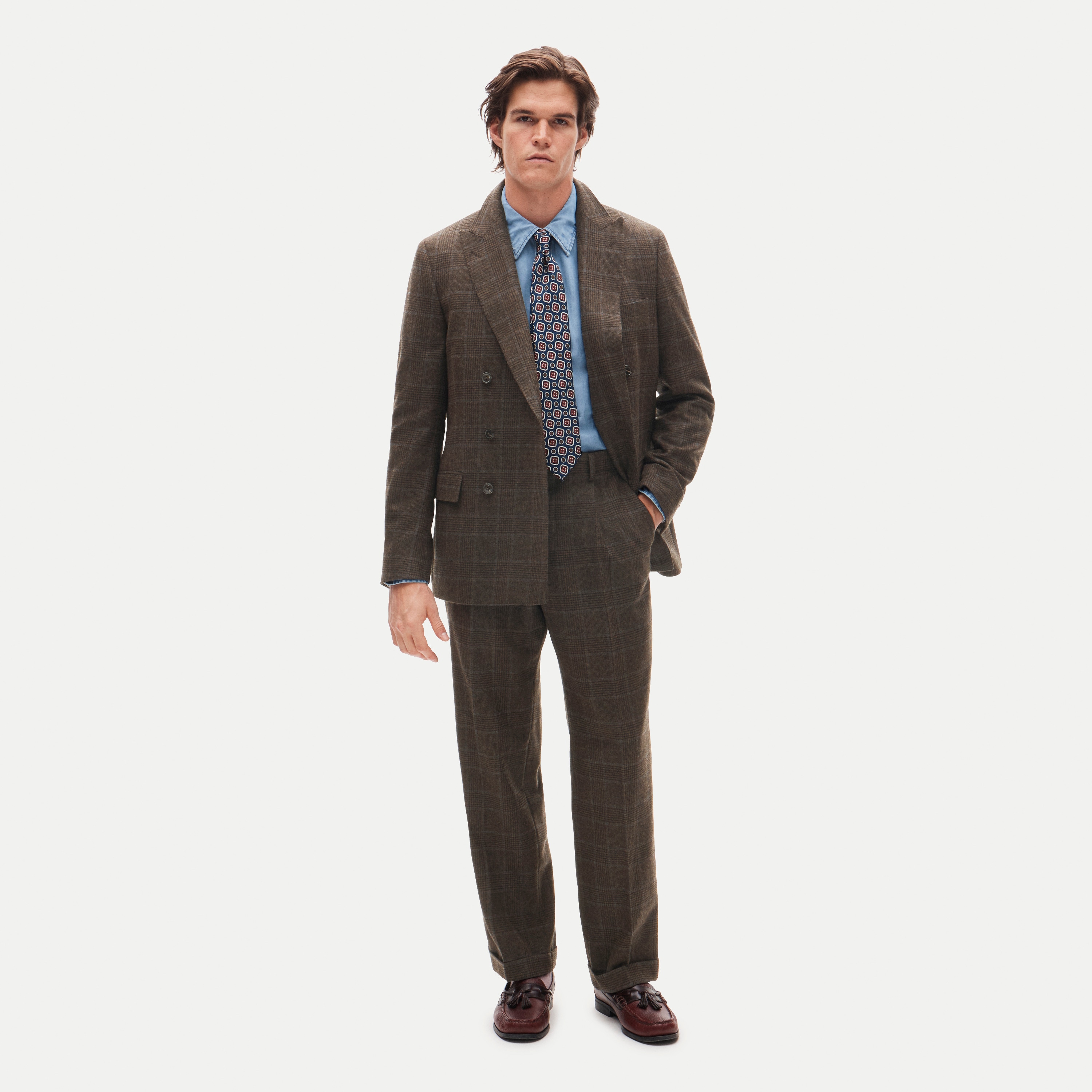 Kenmare Relaxed-fit suit jacket in Scottish lambswool blend