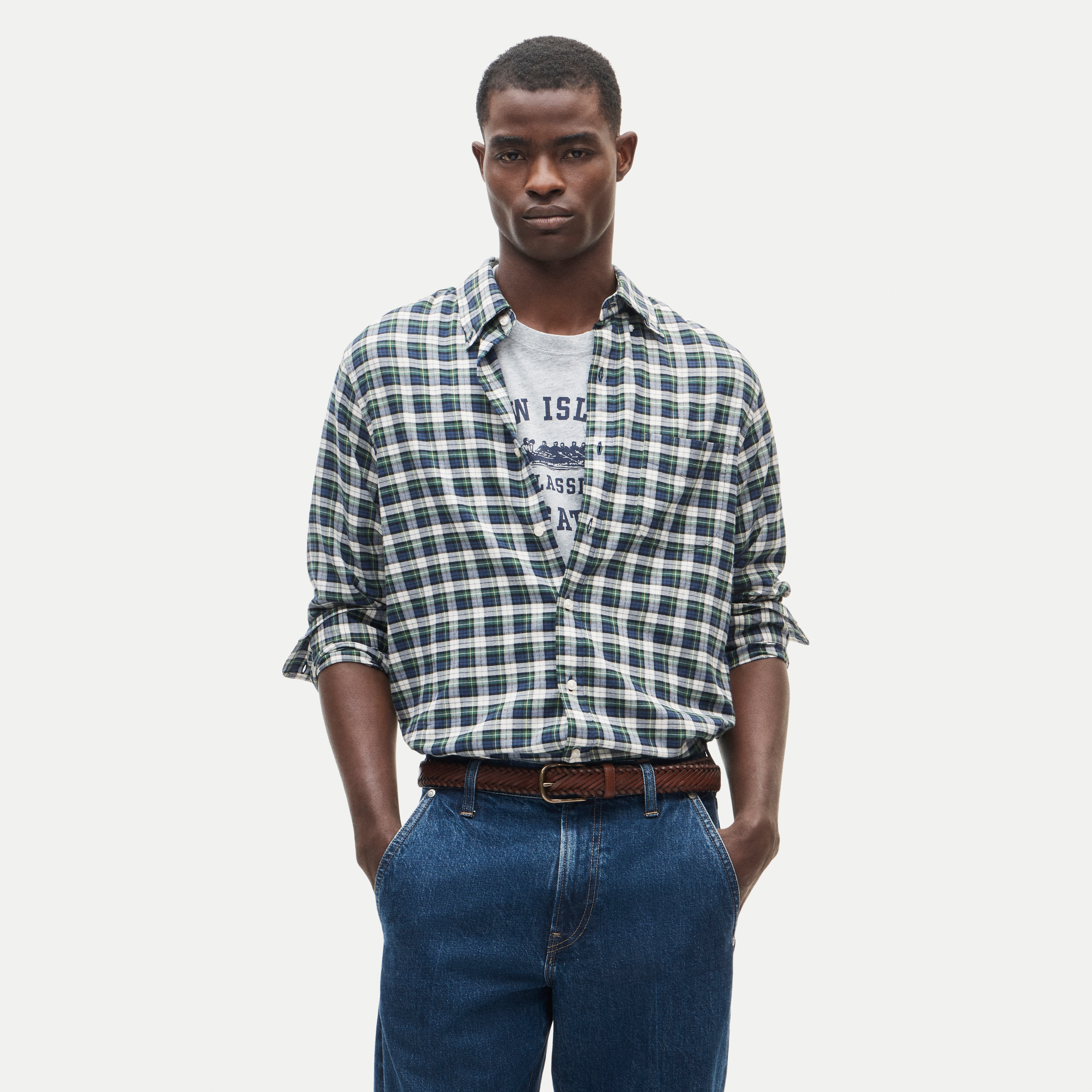 Lakeside cotton-viscose blend shirt