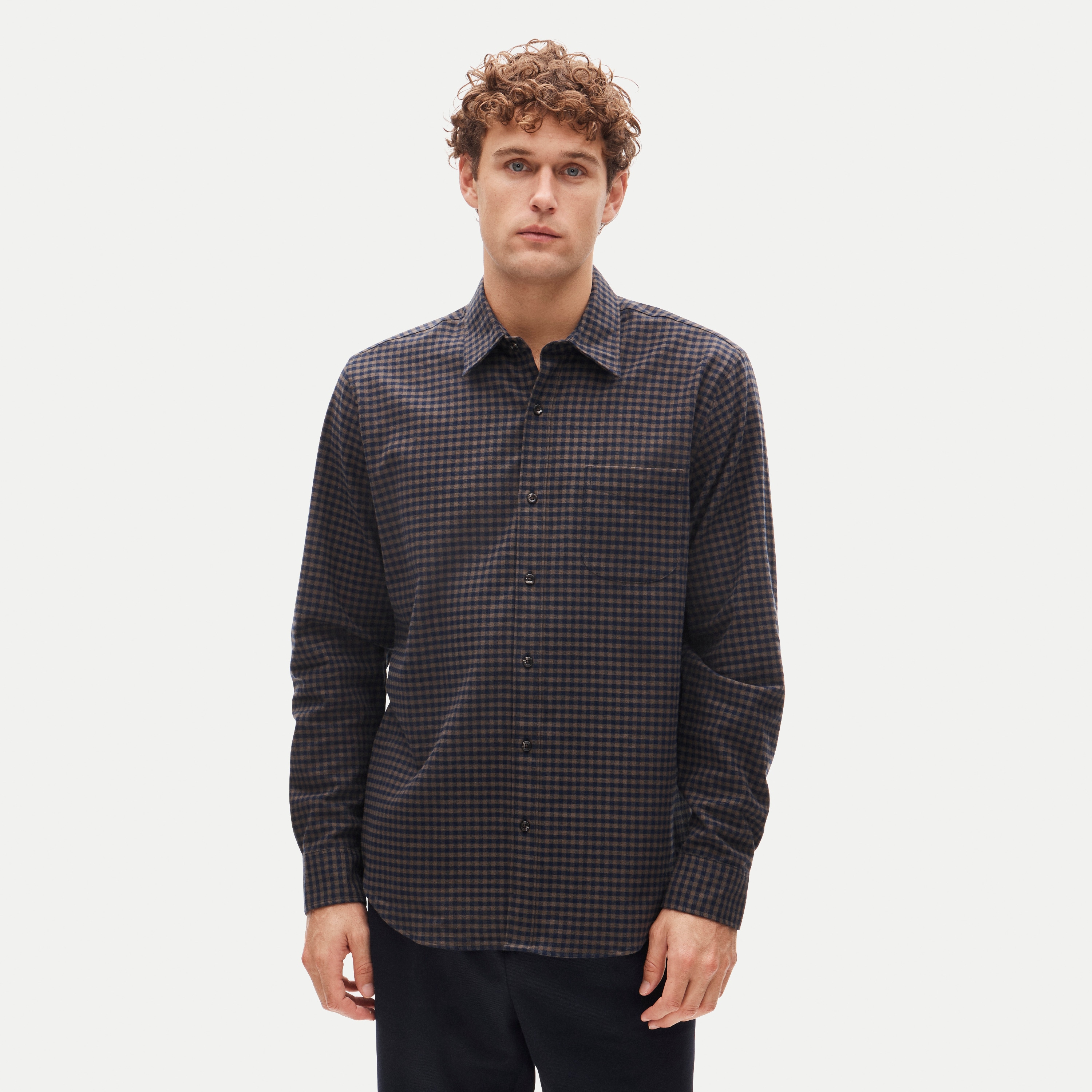 Madison cotton-blend twill shirt