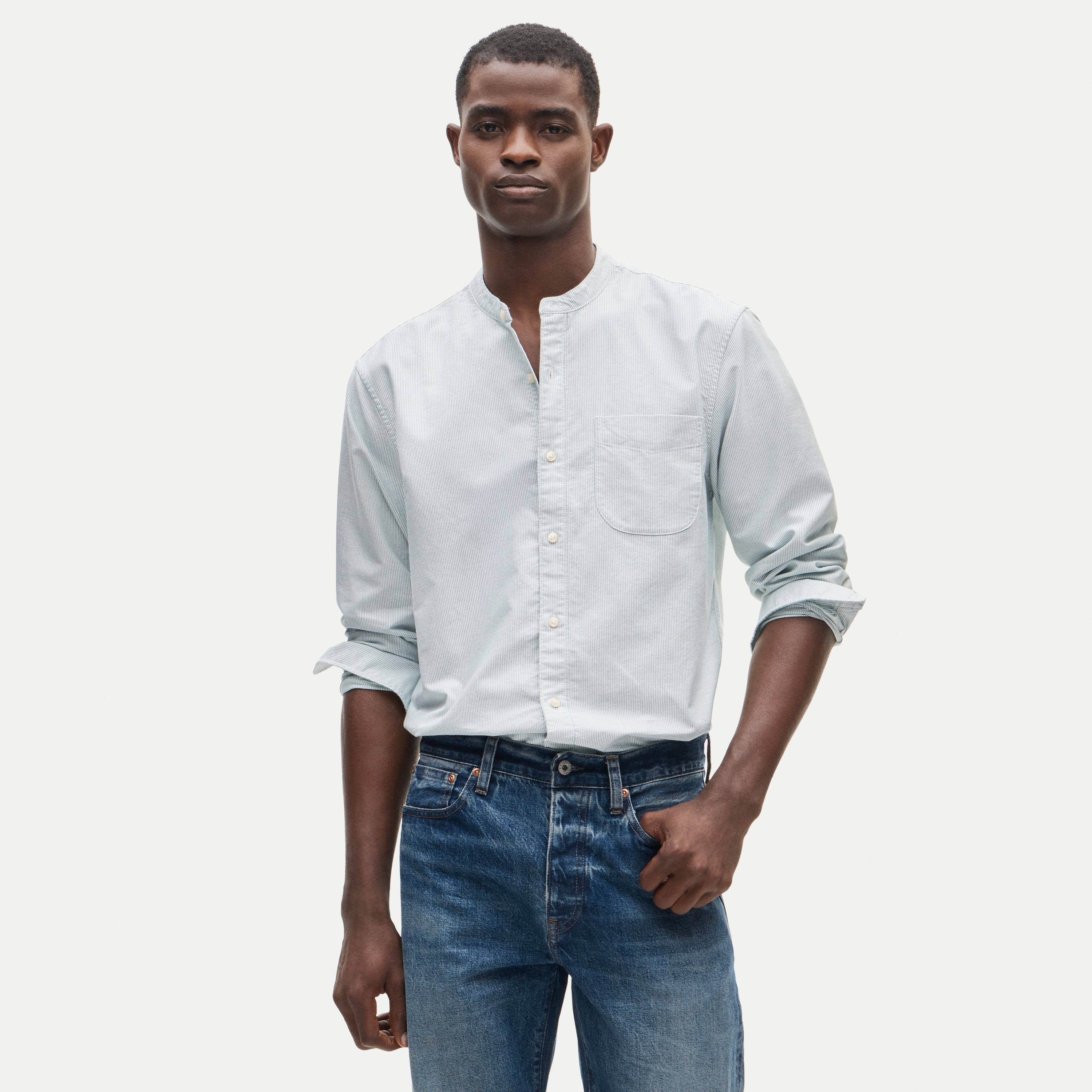 Band-collar 1983 oxford shirt
