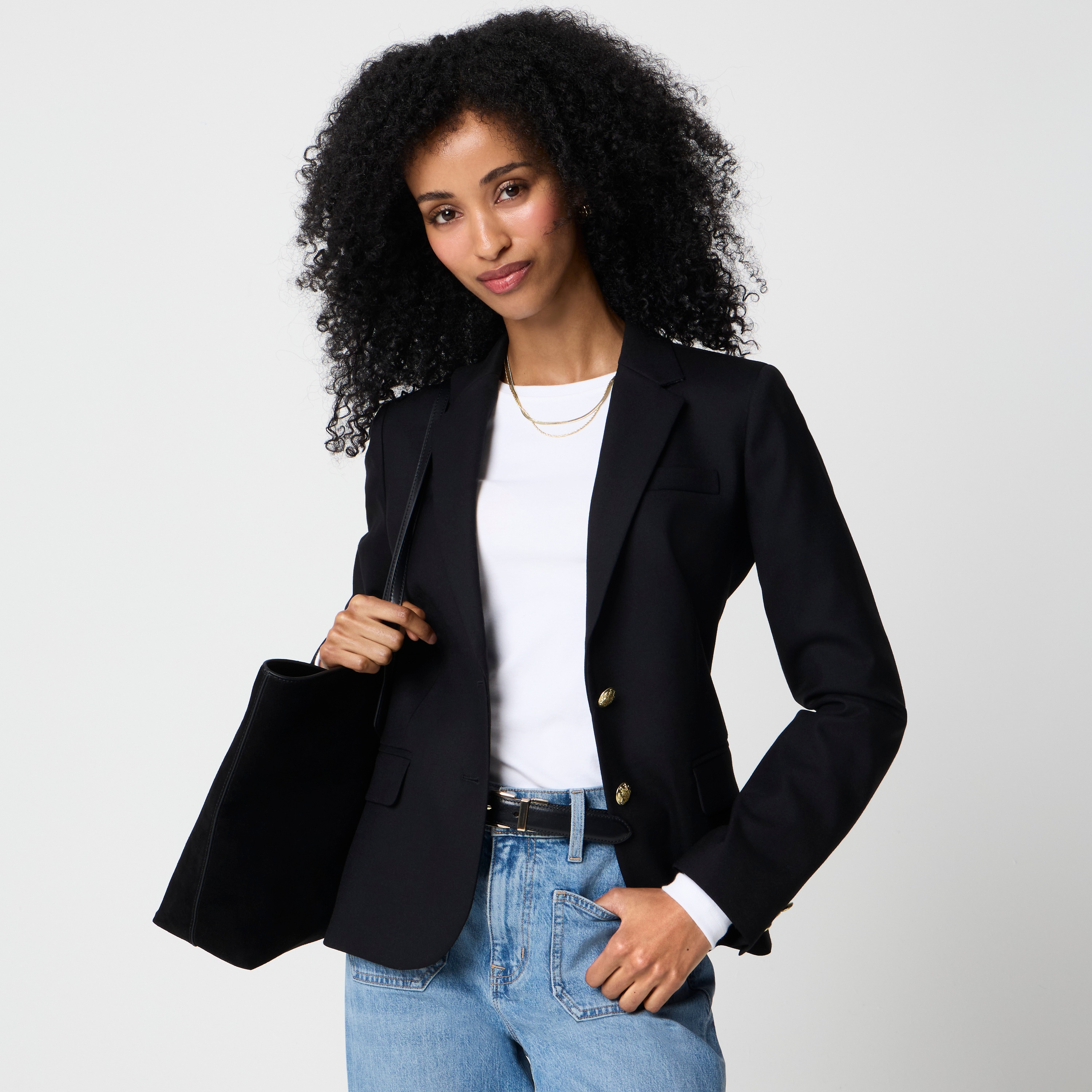 Wool-blend schoolboy blazer