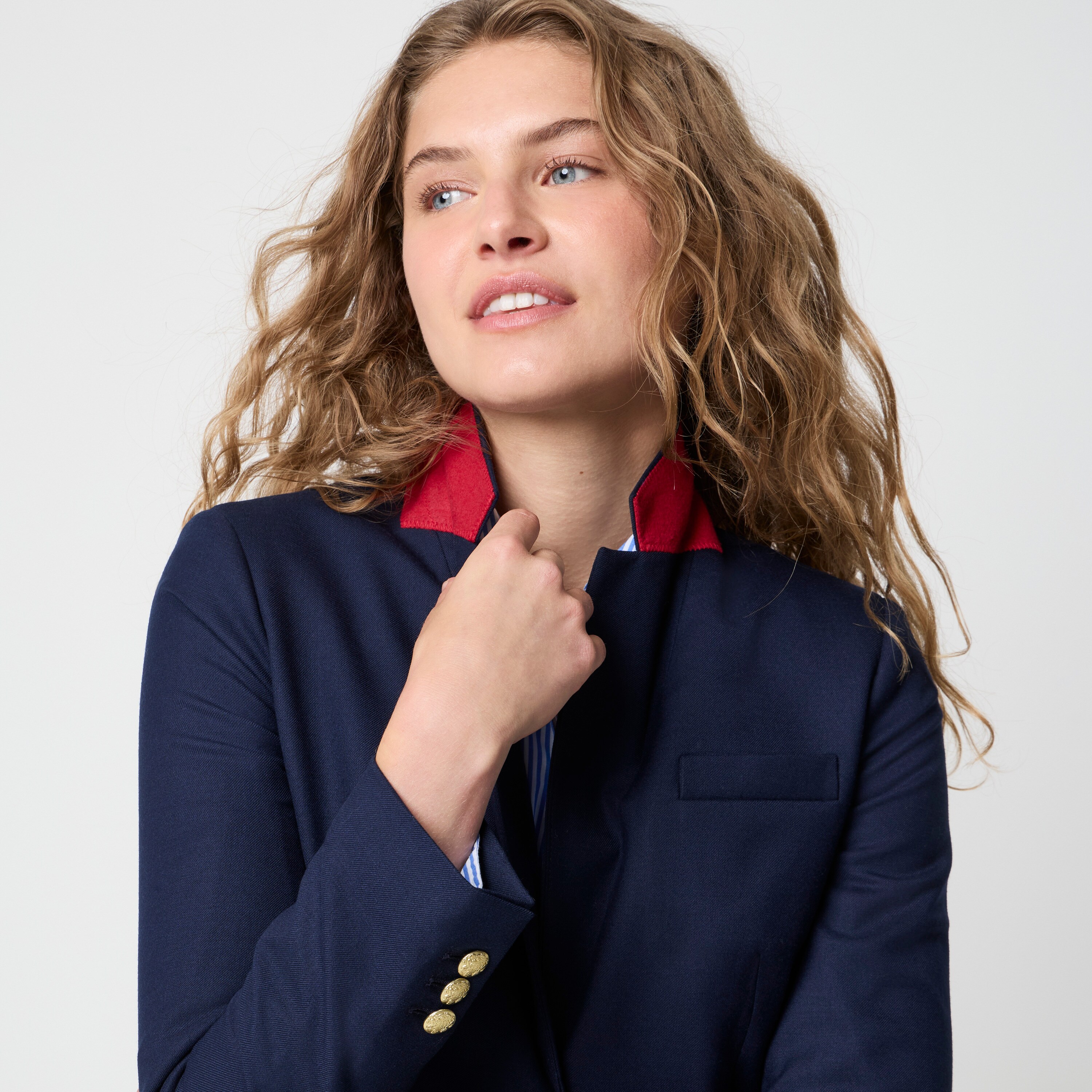 Wool-blend schoolboy blazer