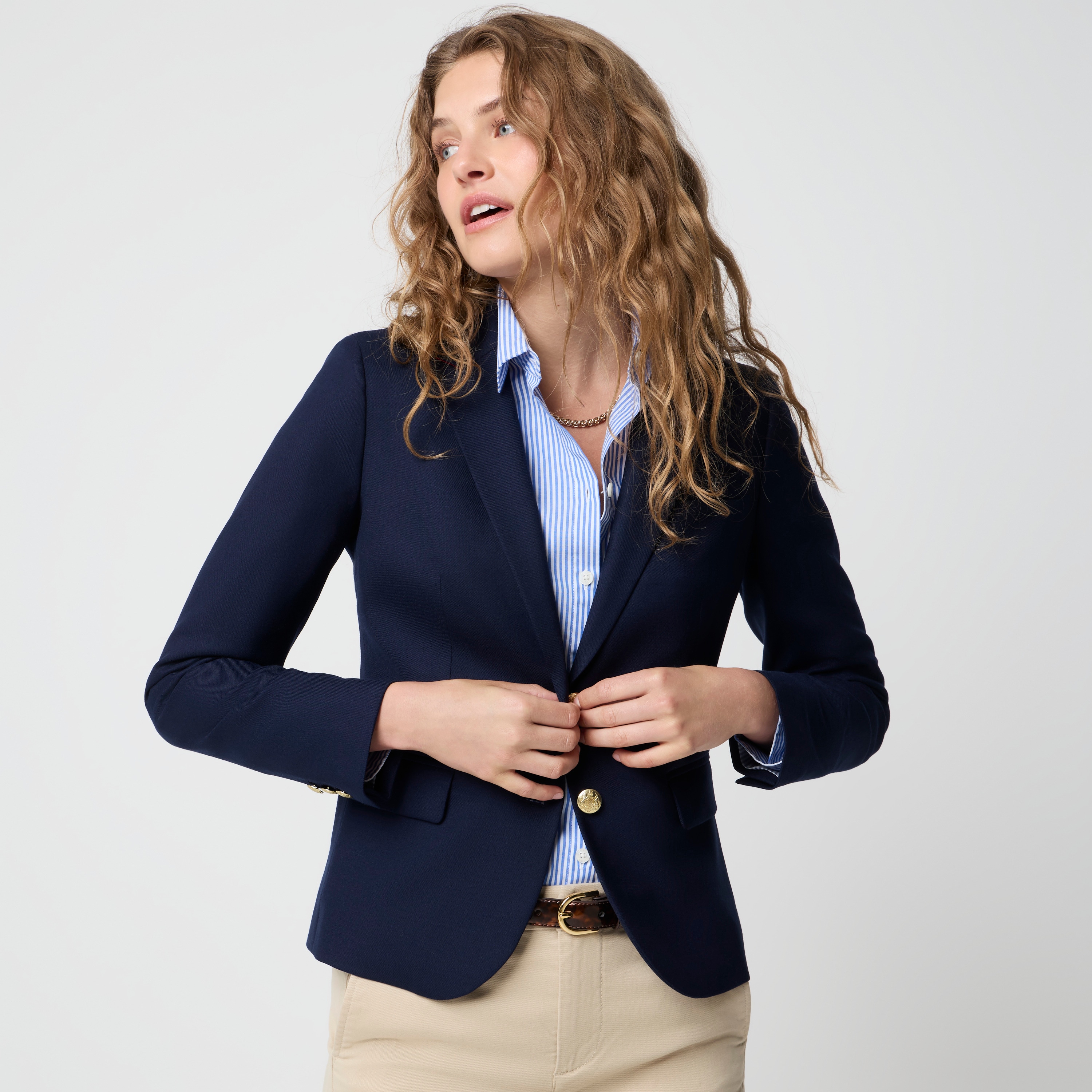 Wool-blend schoolboy blazer