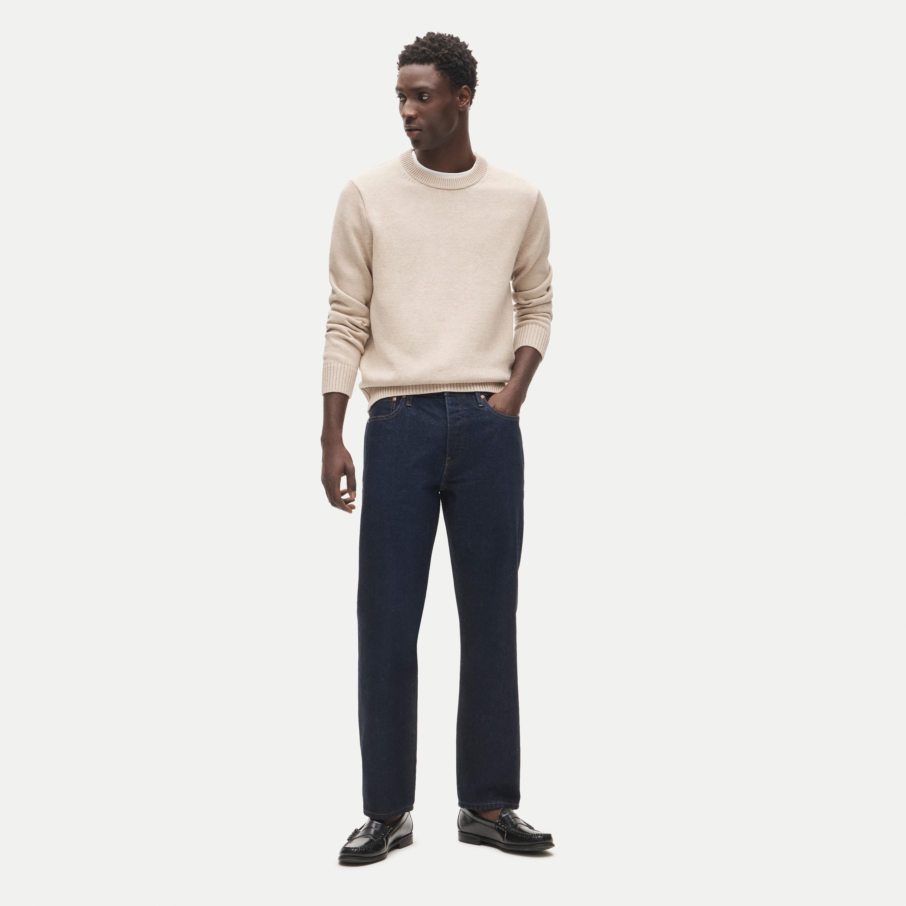 Classic Straight jean in resin-rinse Japanese selvedge denim