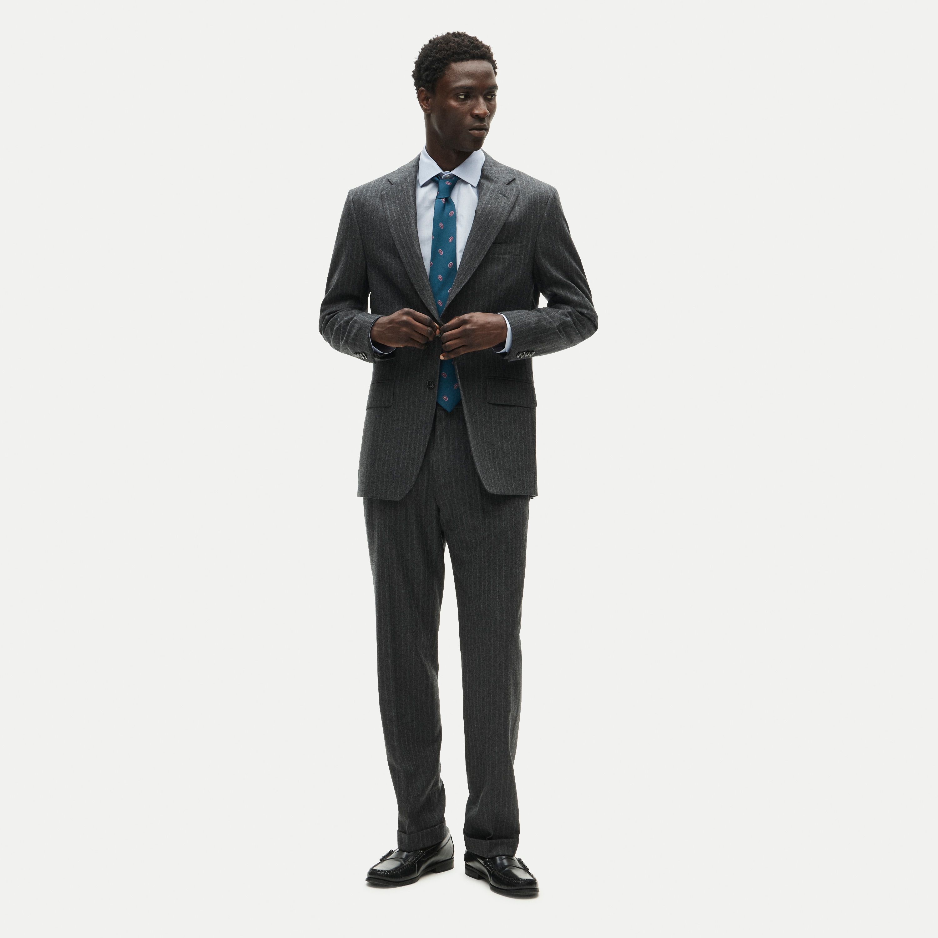 Crosby Classic-fit suit jacket in Italian wool flannel