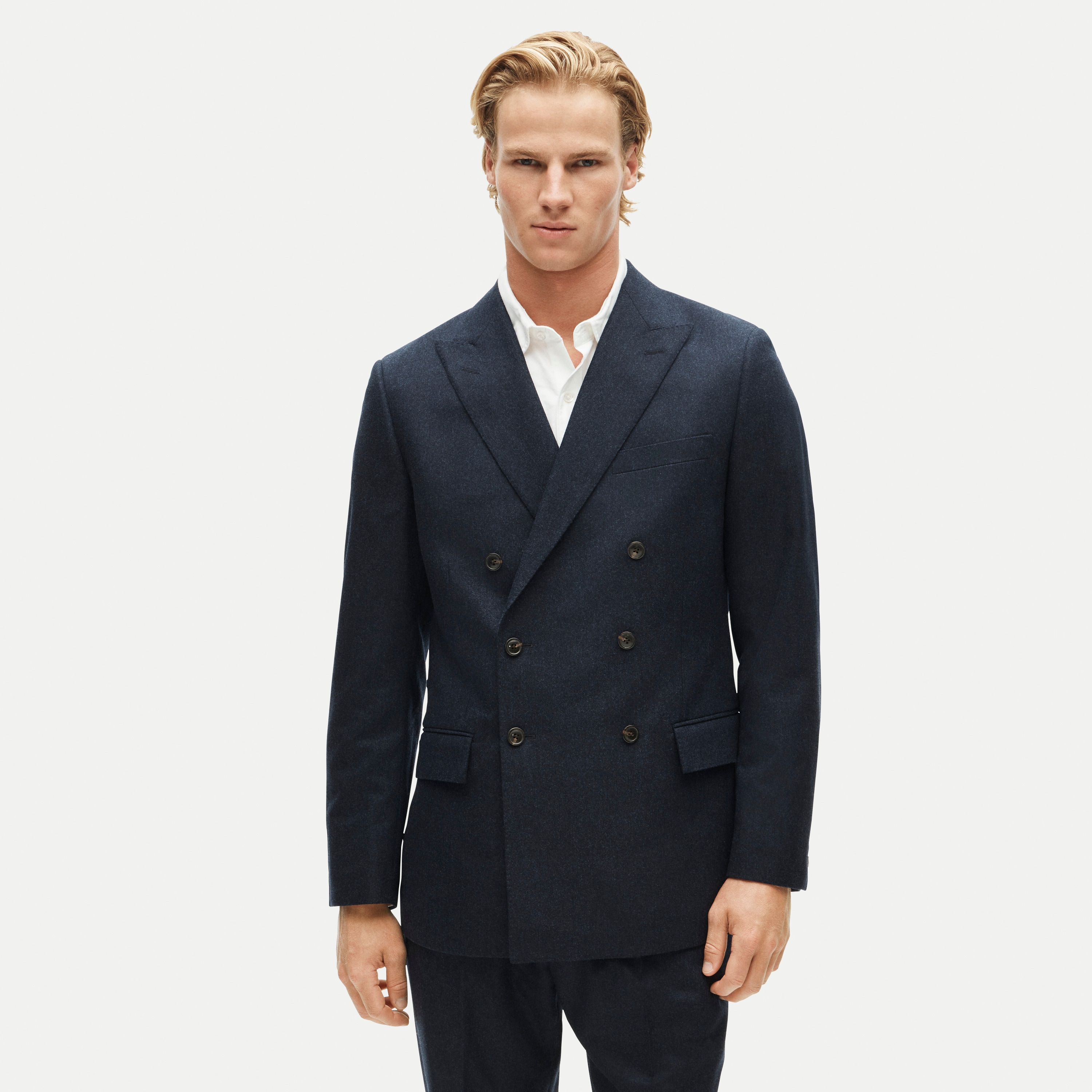 Kenmare Relaxed-fit suit jacket in Italian wool flannel - thumbnail 2