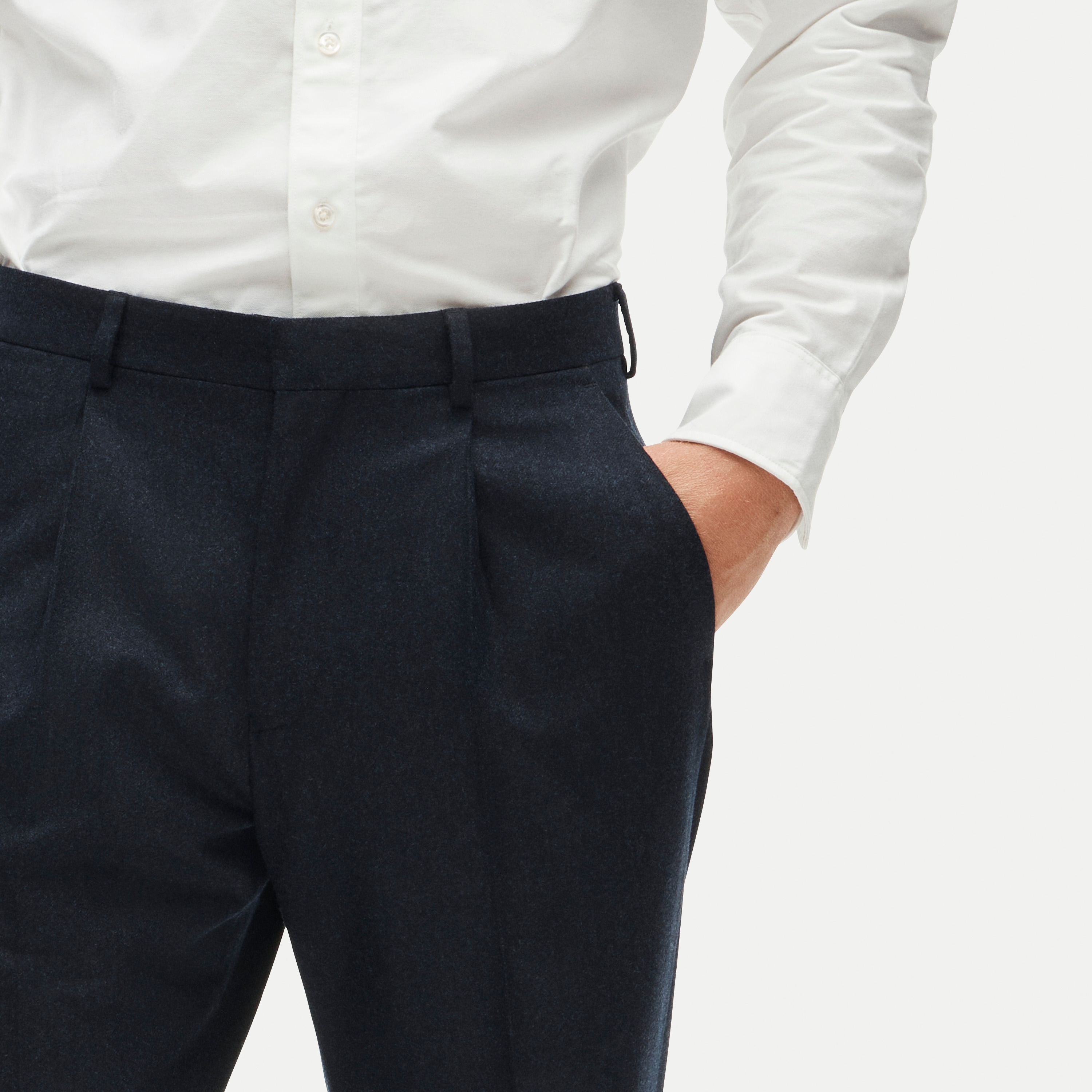 Kenmare Relaxed-fit suit pant in Italian wool flannel
