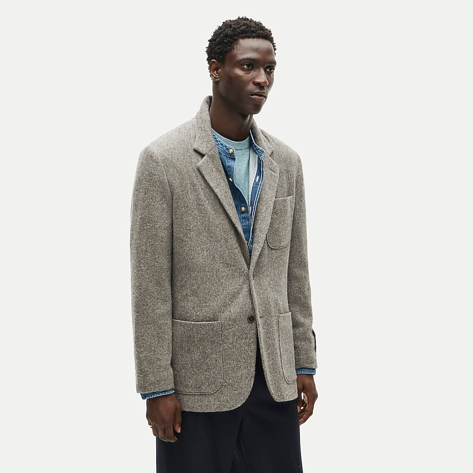 Kenmare Relaxed-fit Double-breasted Blazer In Irish Donegal Wool