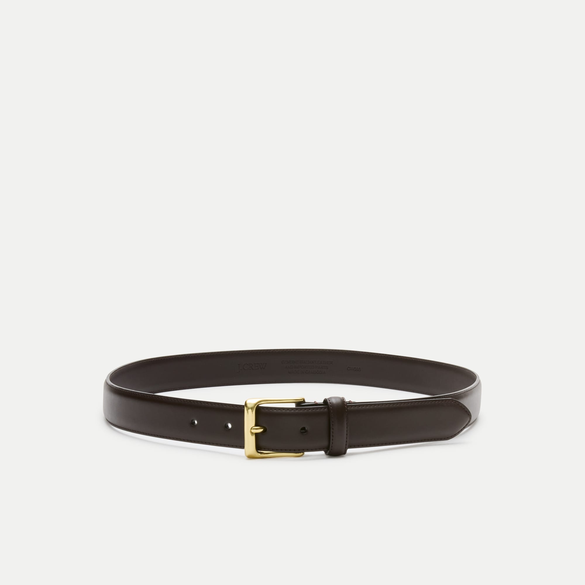 Leather Round-buckle Dress Belt For Men