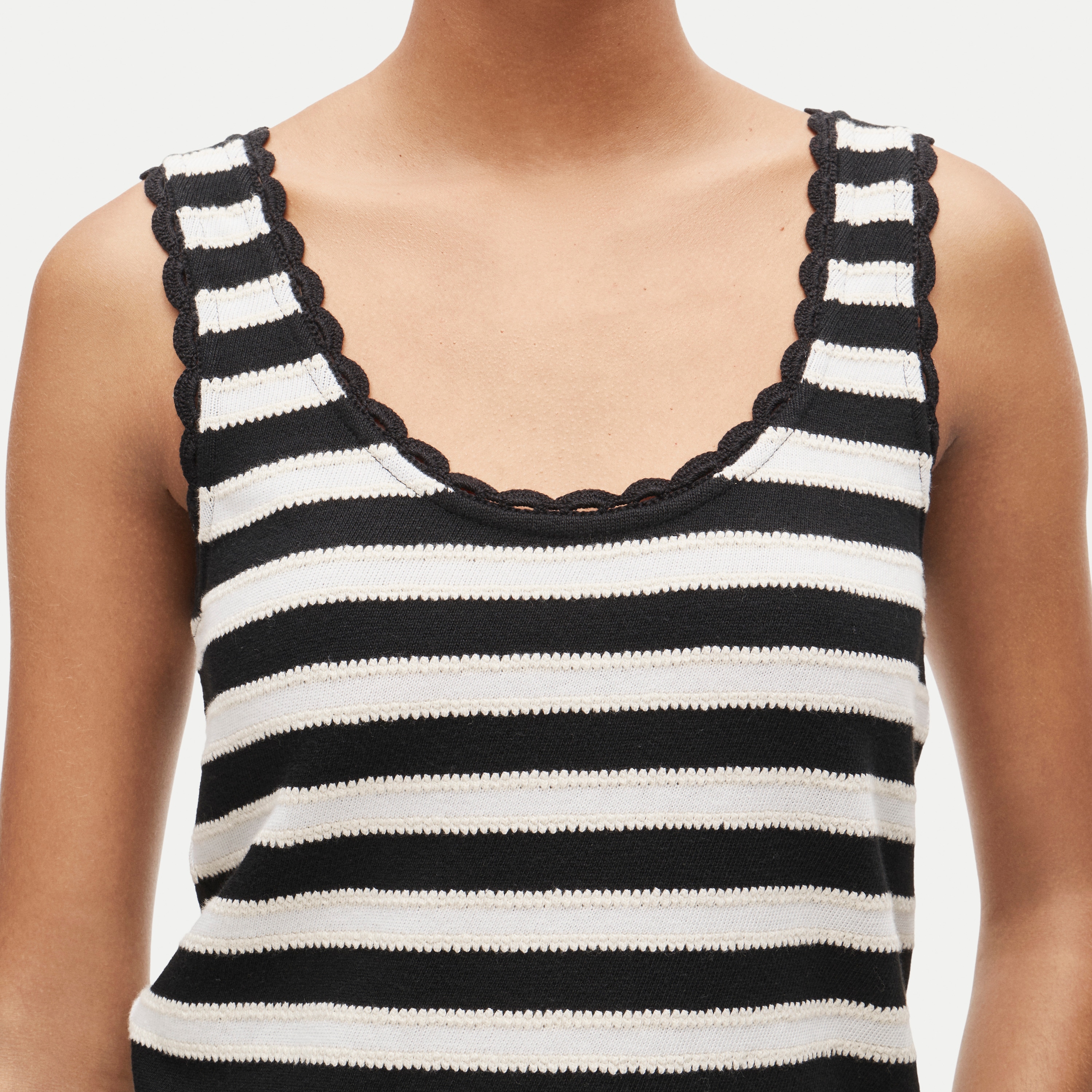 Jacquard-stripe tank top