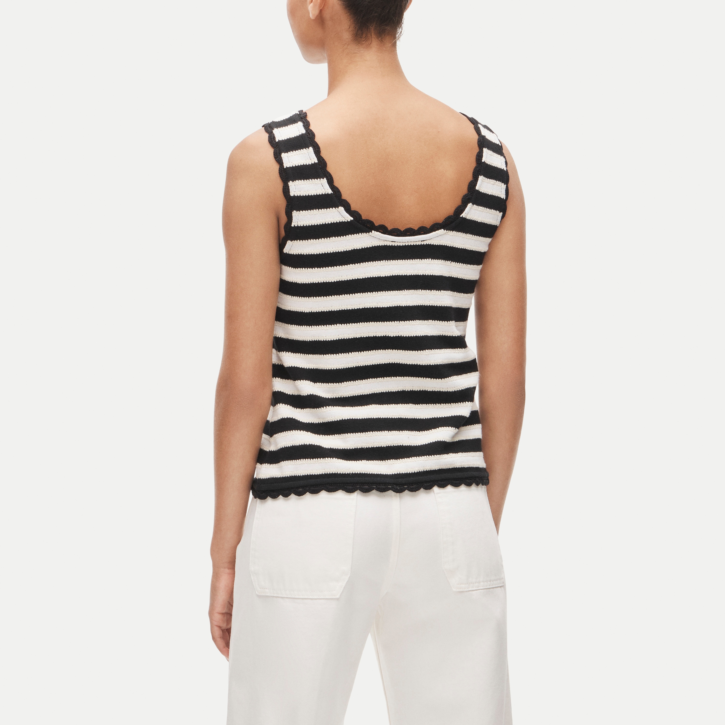Jacquard-stripe tank top