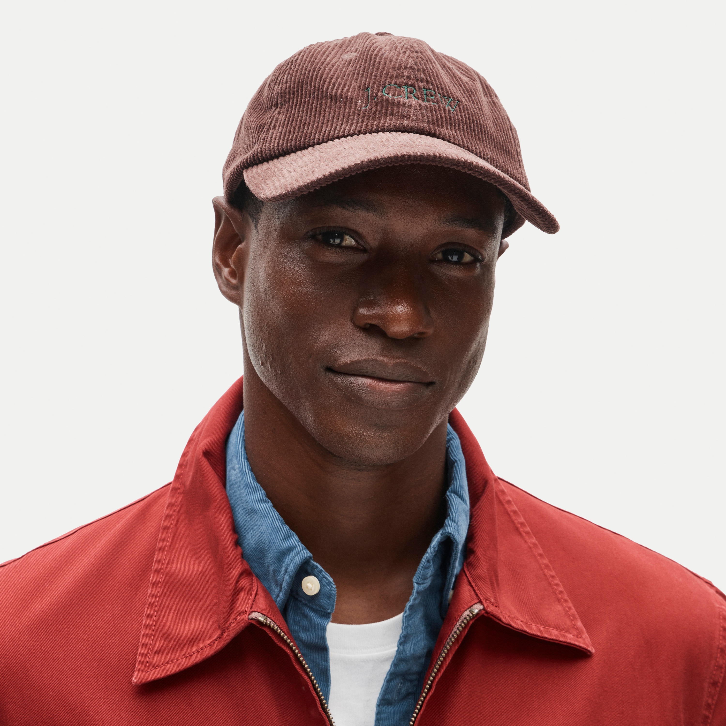 Cotton corduroy graphic trucker cap