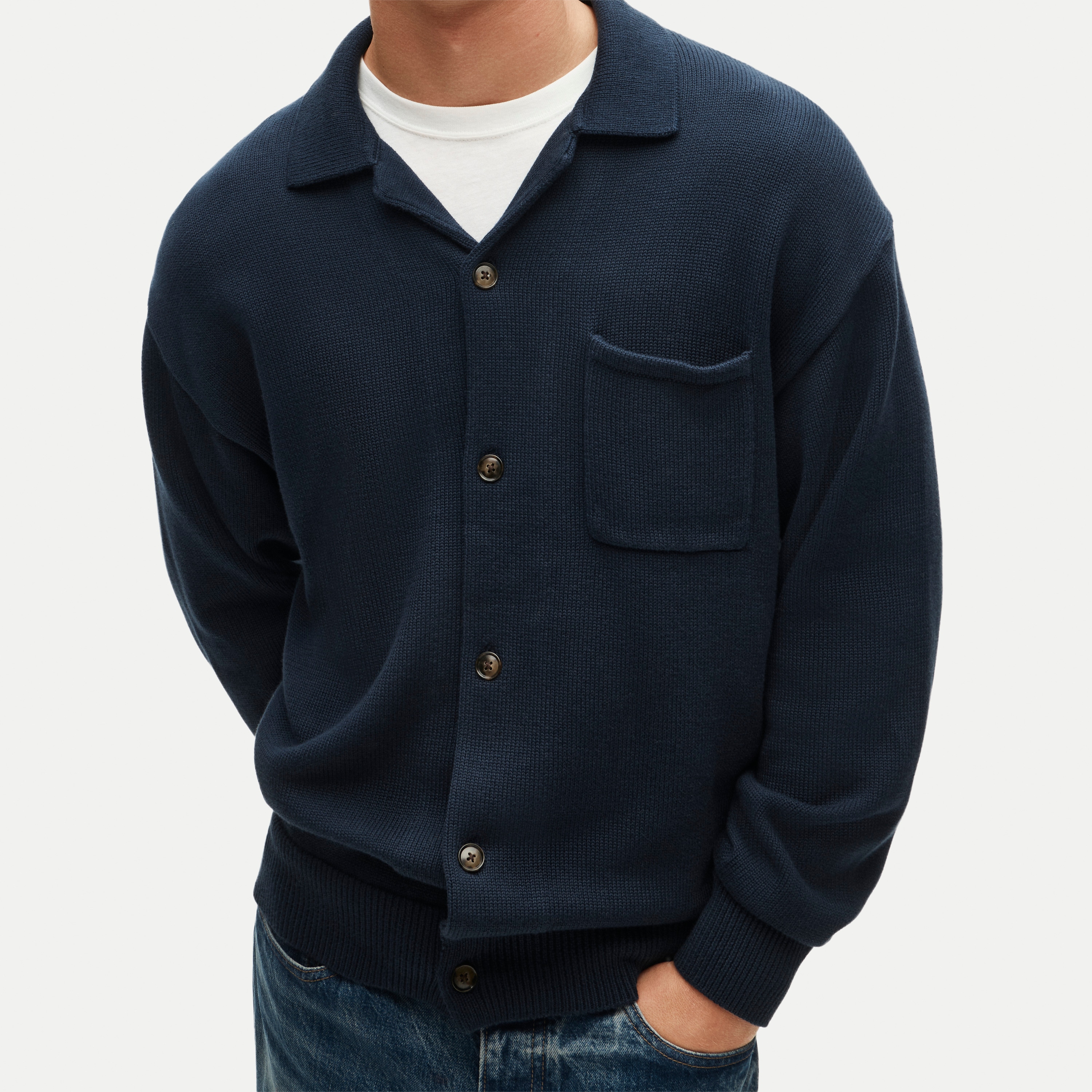 Heritage cotton polo cardigan sweater