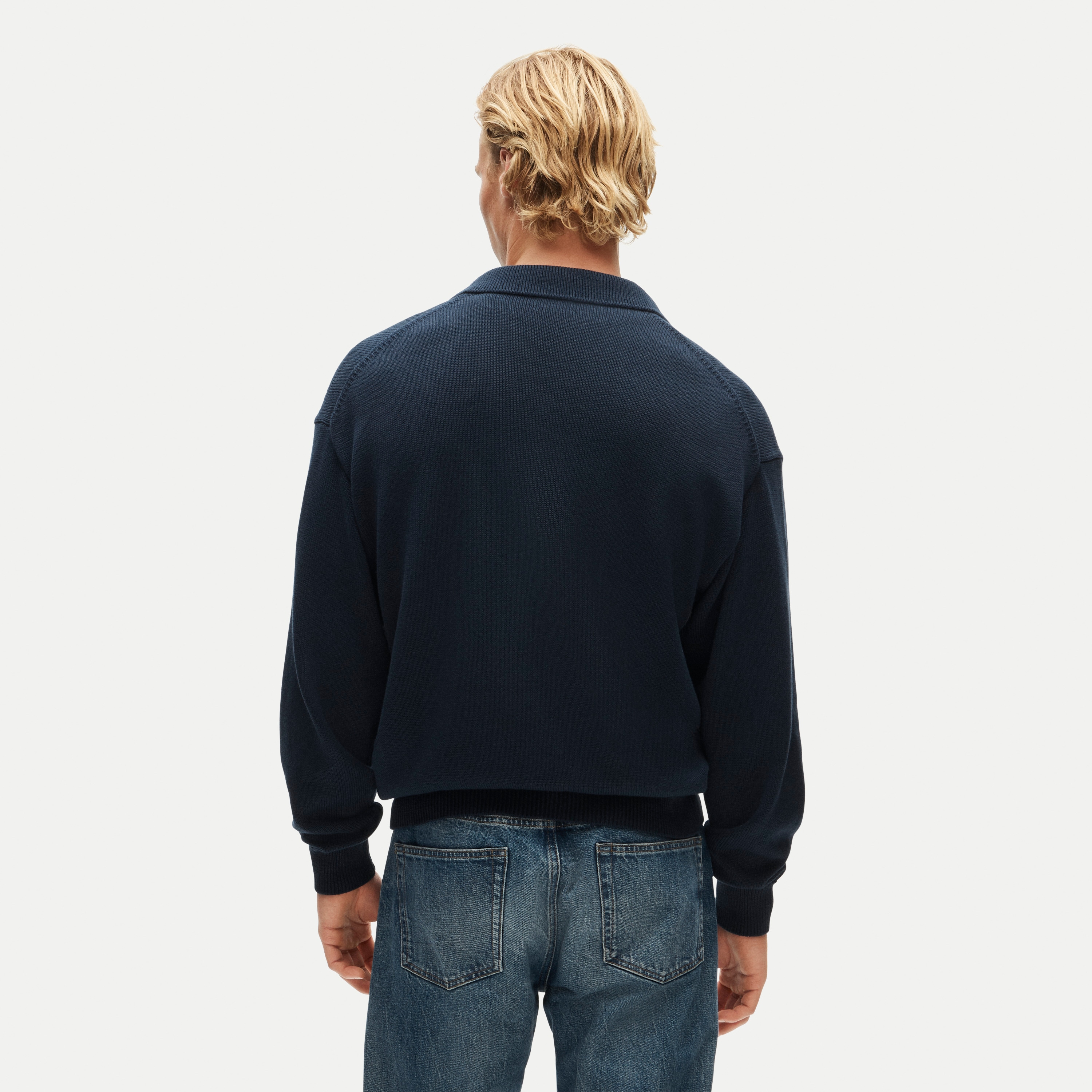Heritage cotton polo cardigan sweater