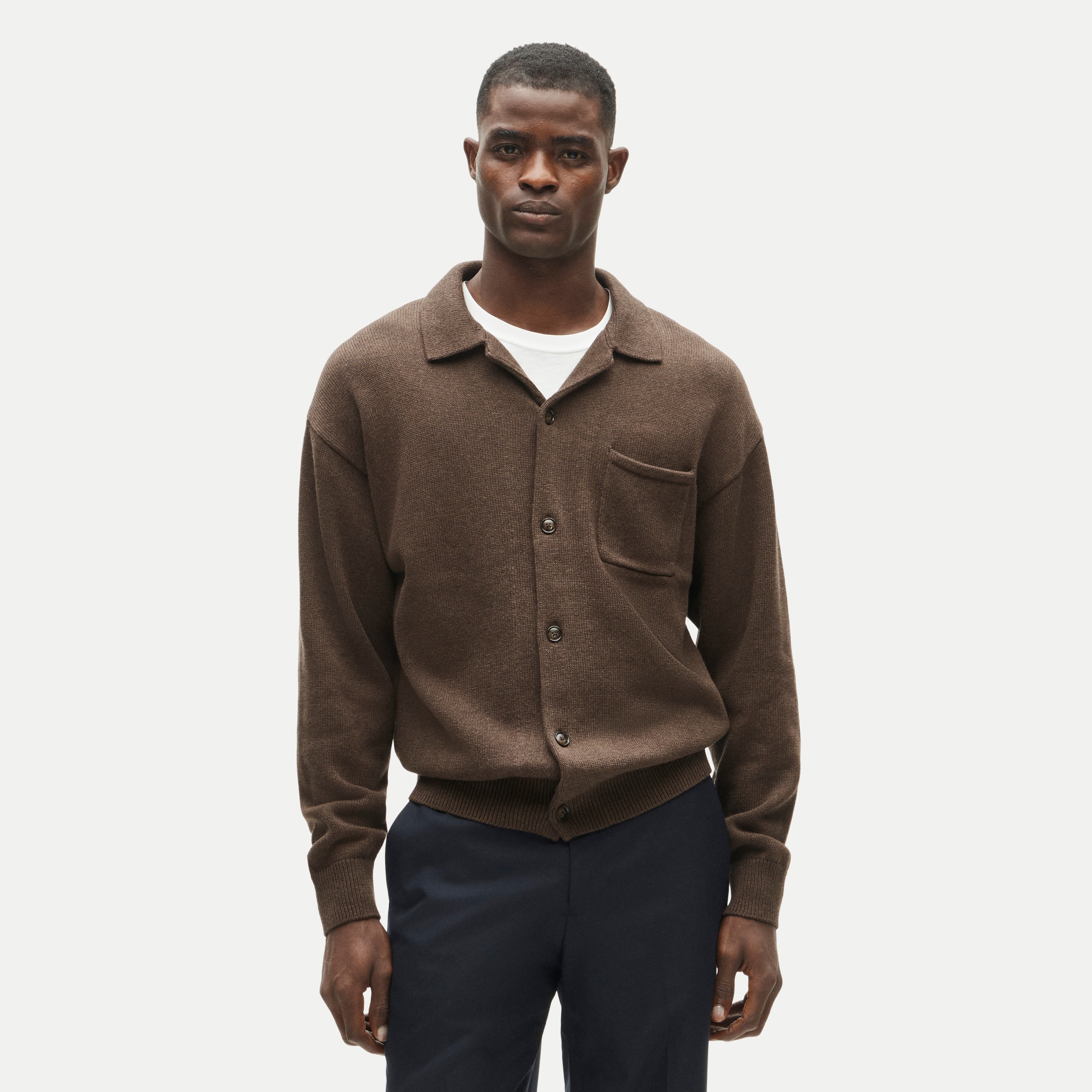 Heritage cotton polo cardigan sweater