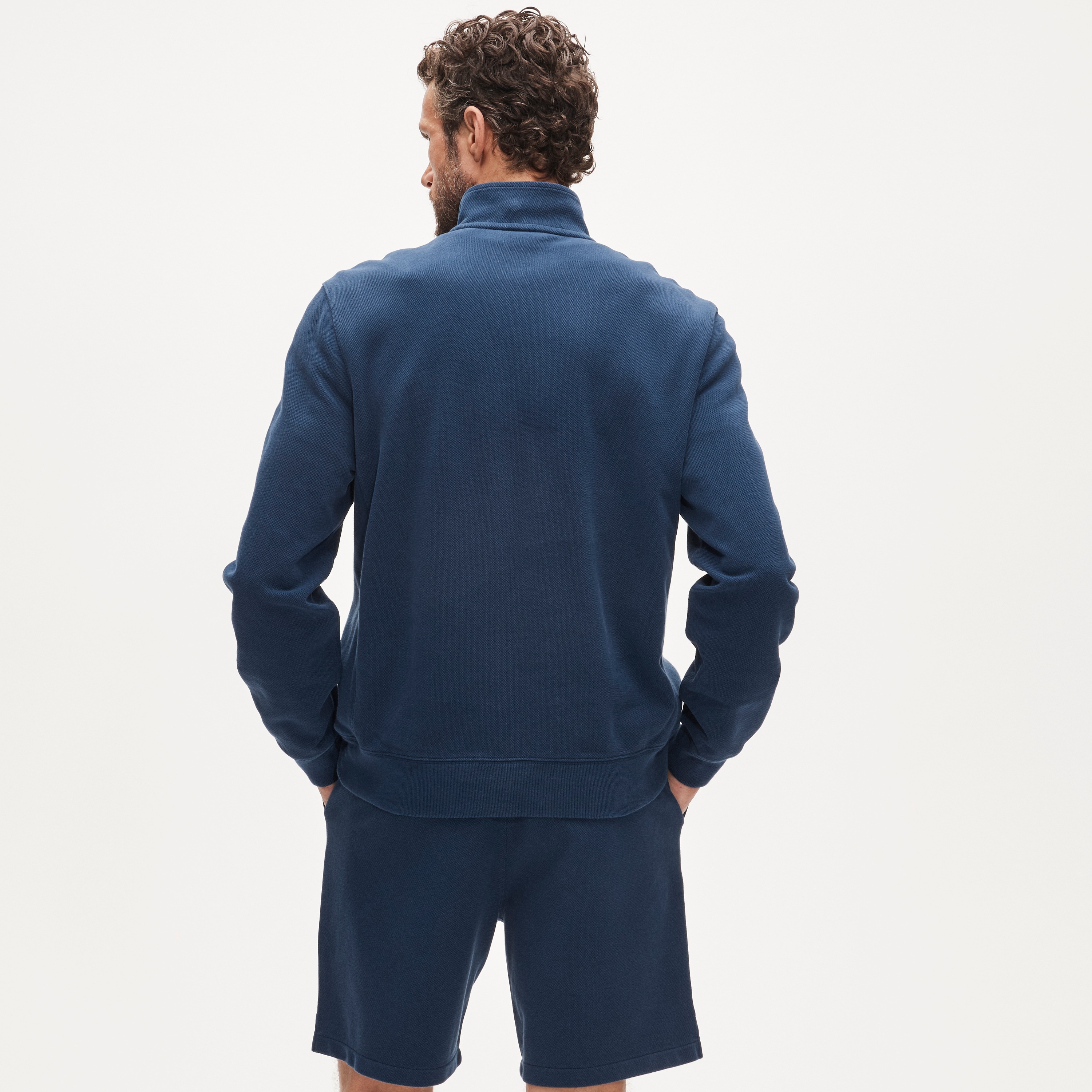Washed Court Terry Quarter-zip Pullover For Men | J.Crew