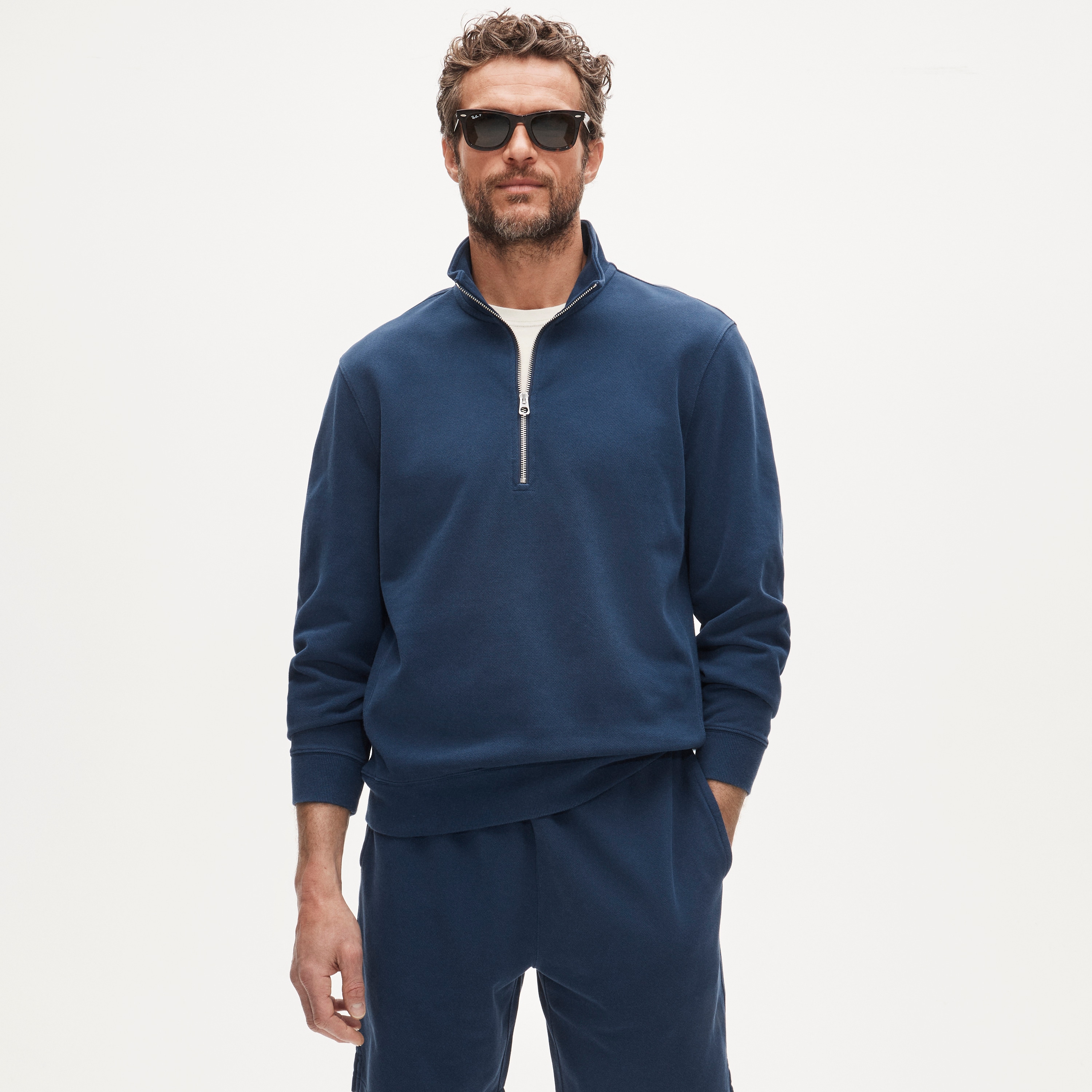 Washed Terry Quarter-zip Pullover For Men | J.Crew