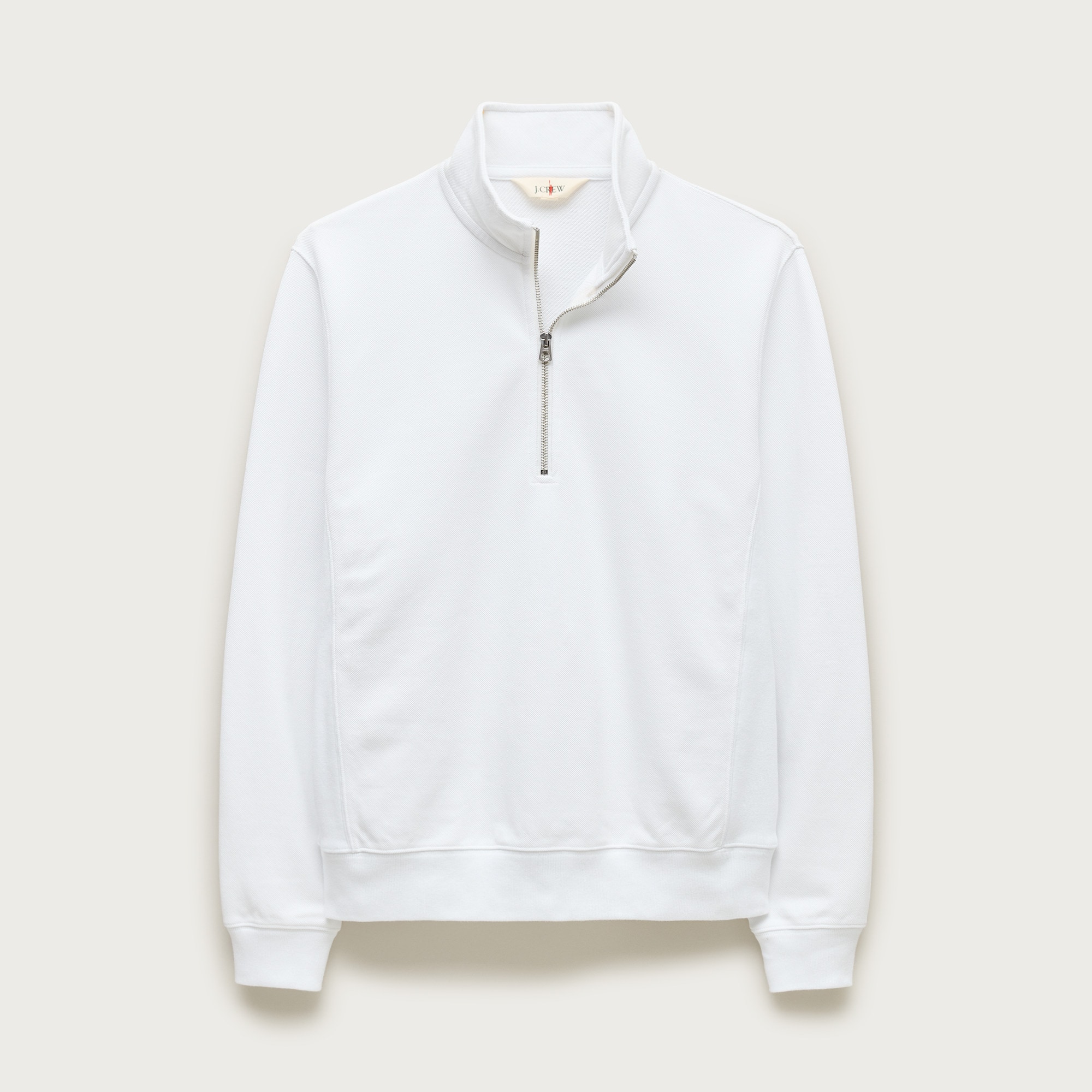 メンズウェア #GENTLEMAN CREW SWEAT - WHITE - Washed Court Terry Quarter-zip Pullover For Men | J.Crew