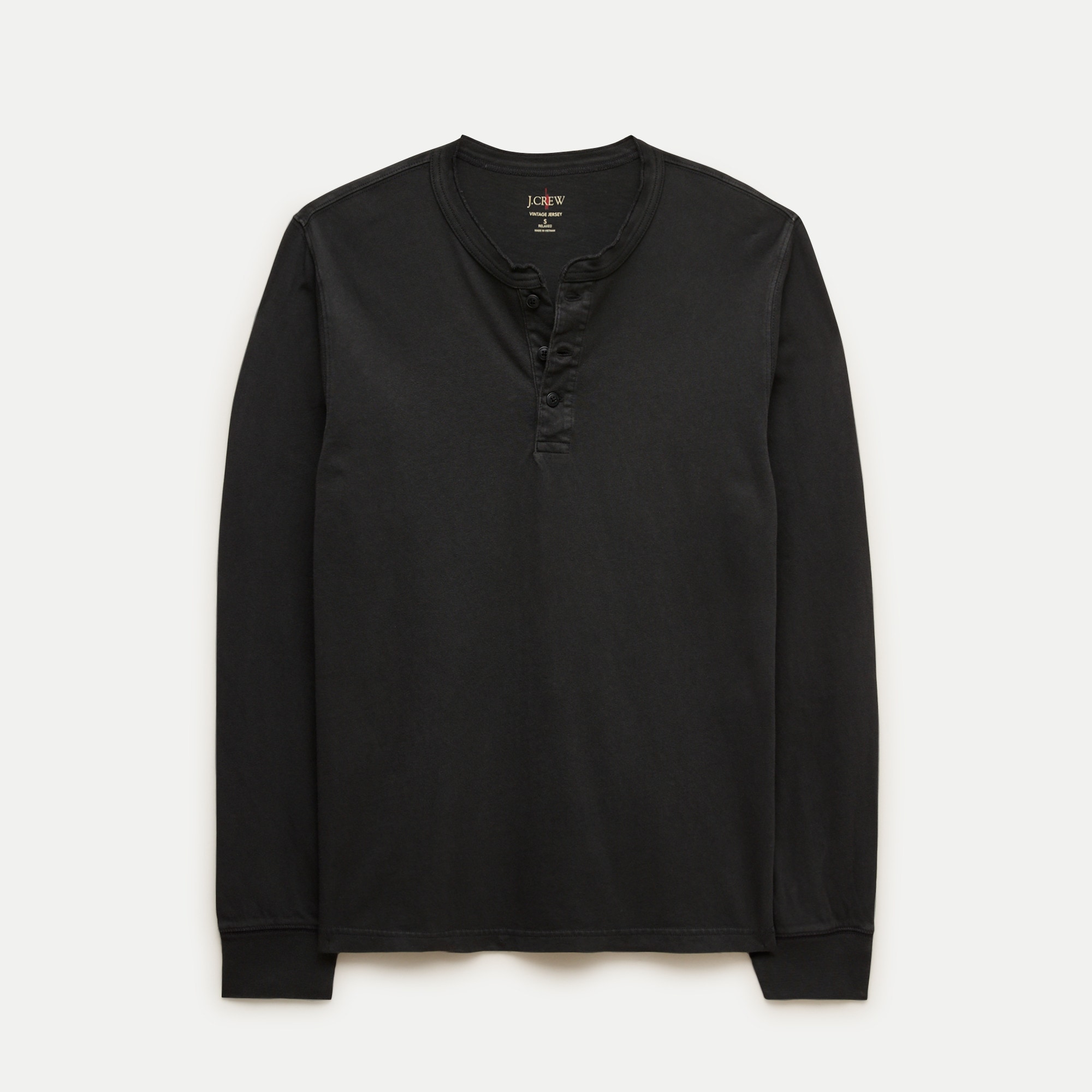 Vintage-wash cotton henley