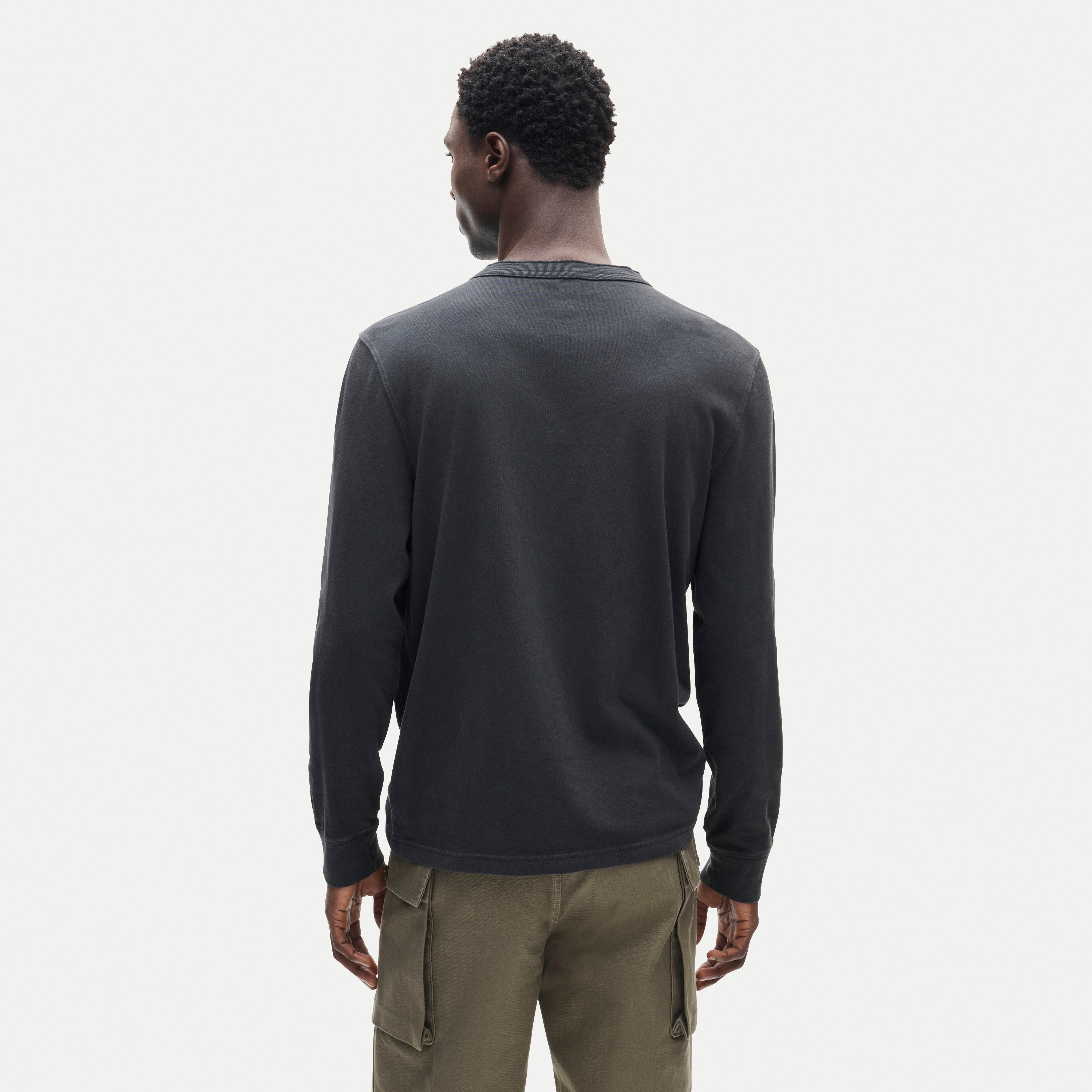 Vintage-wash cotton henley