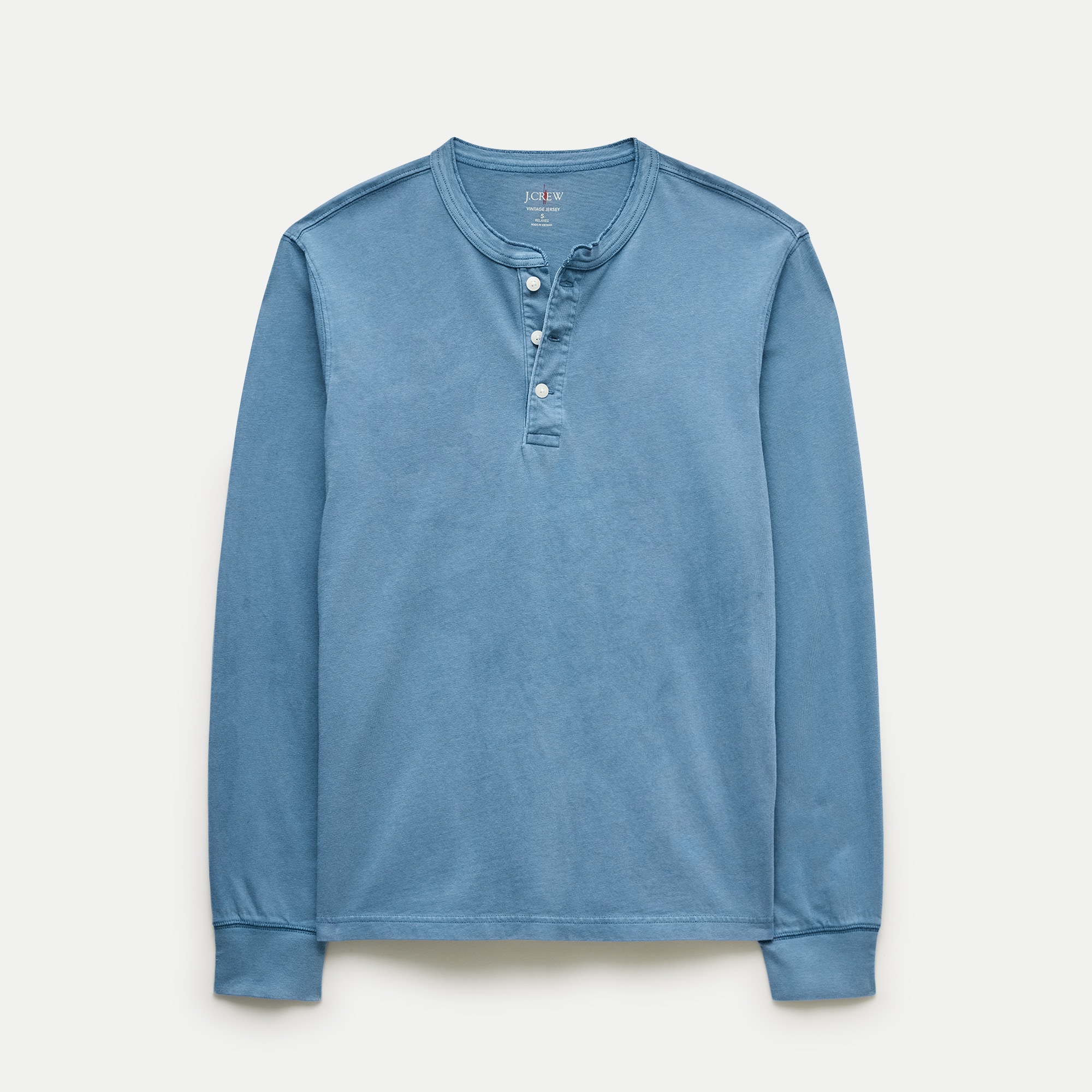 Vintage-wash cotton henley - thumbnail 7