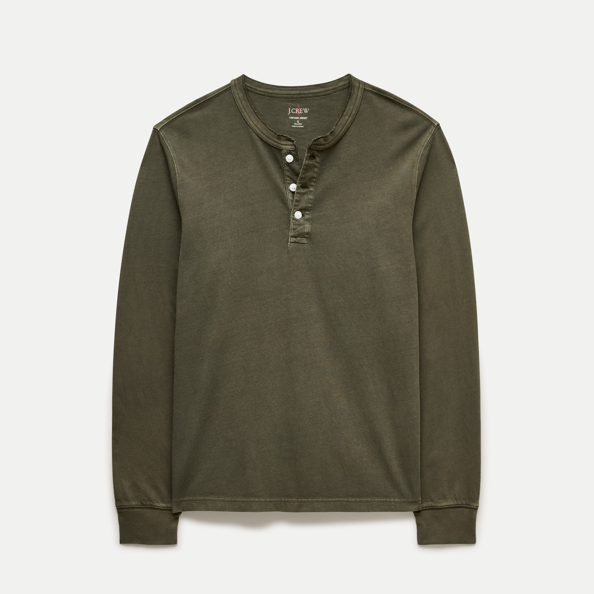 Vintage-wash cotton henley - thumbnail 9