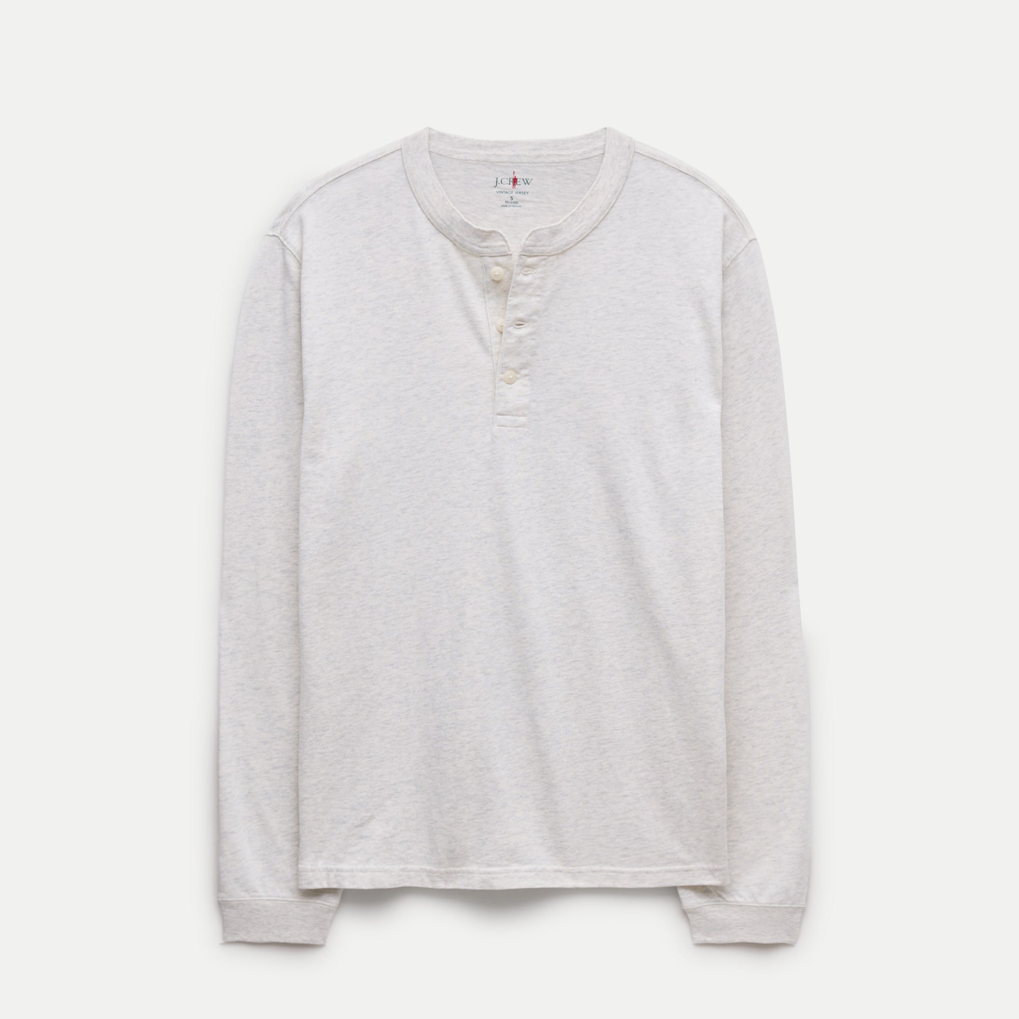 Vintage-wash cotton henley - thumbnail 5