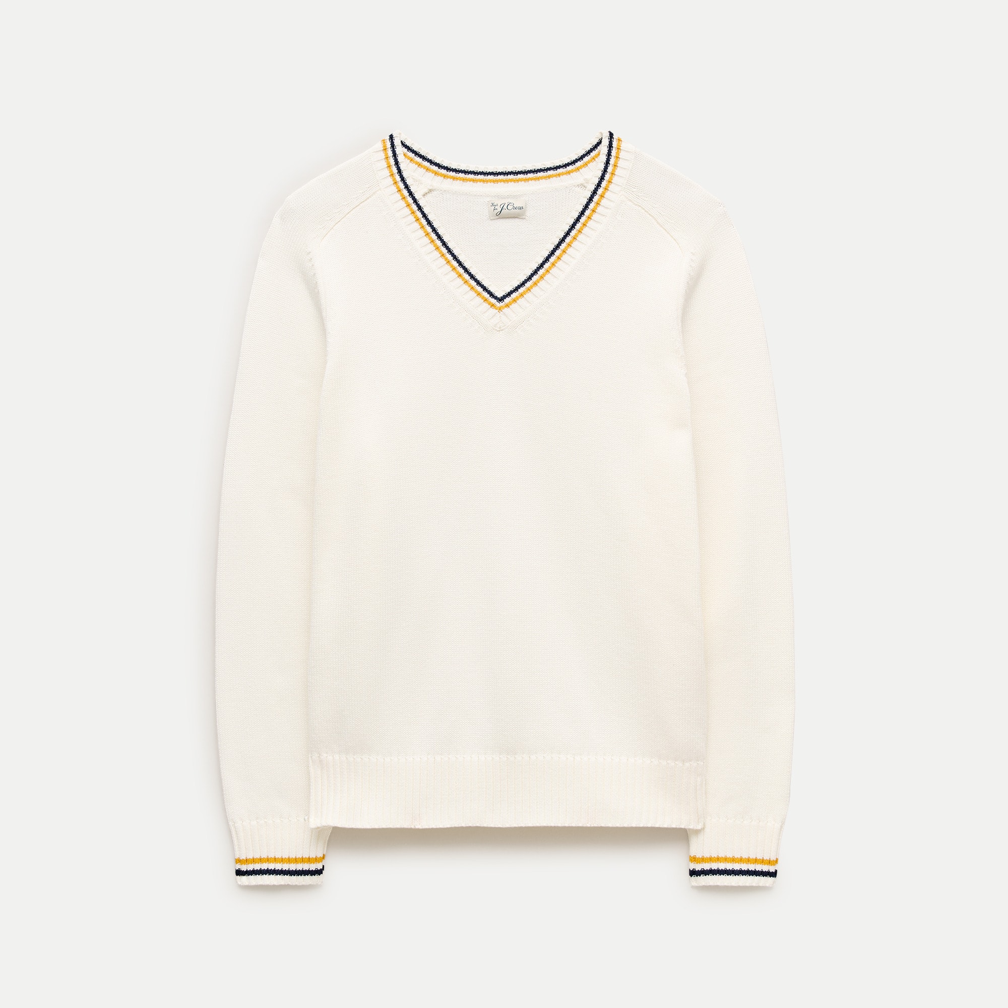 Heritage cotton tipped V-neck sweater